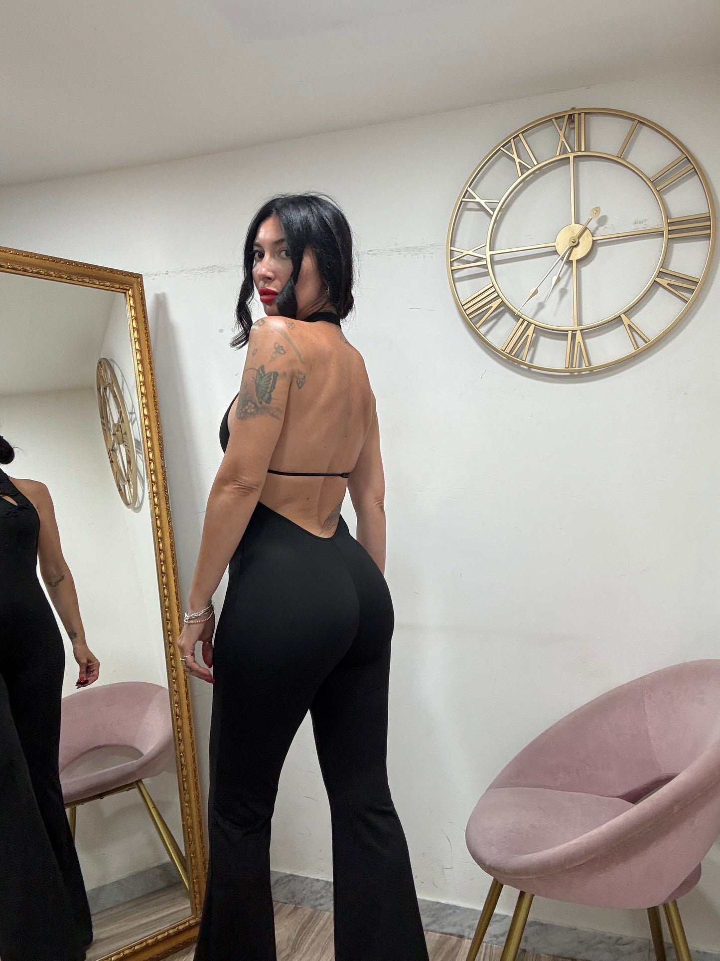 Jumpsuit zampa alamari 20453