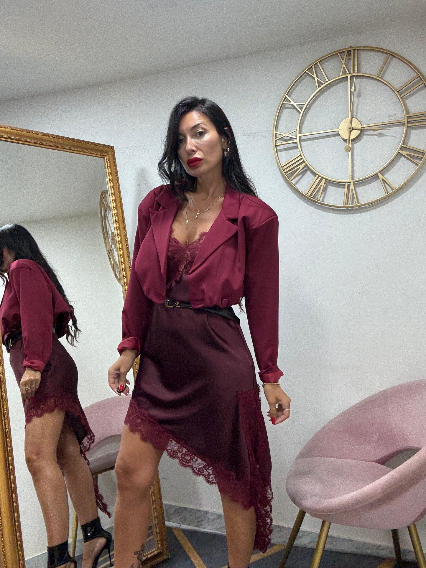 Giacca crop ballon 595