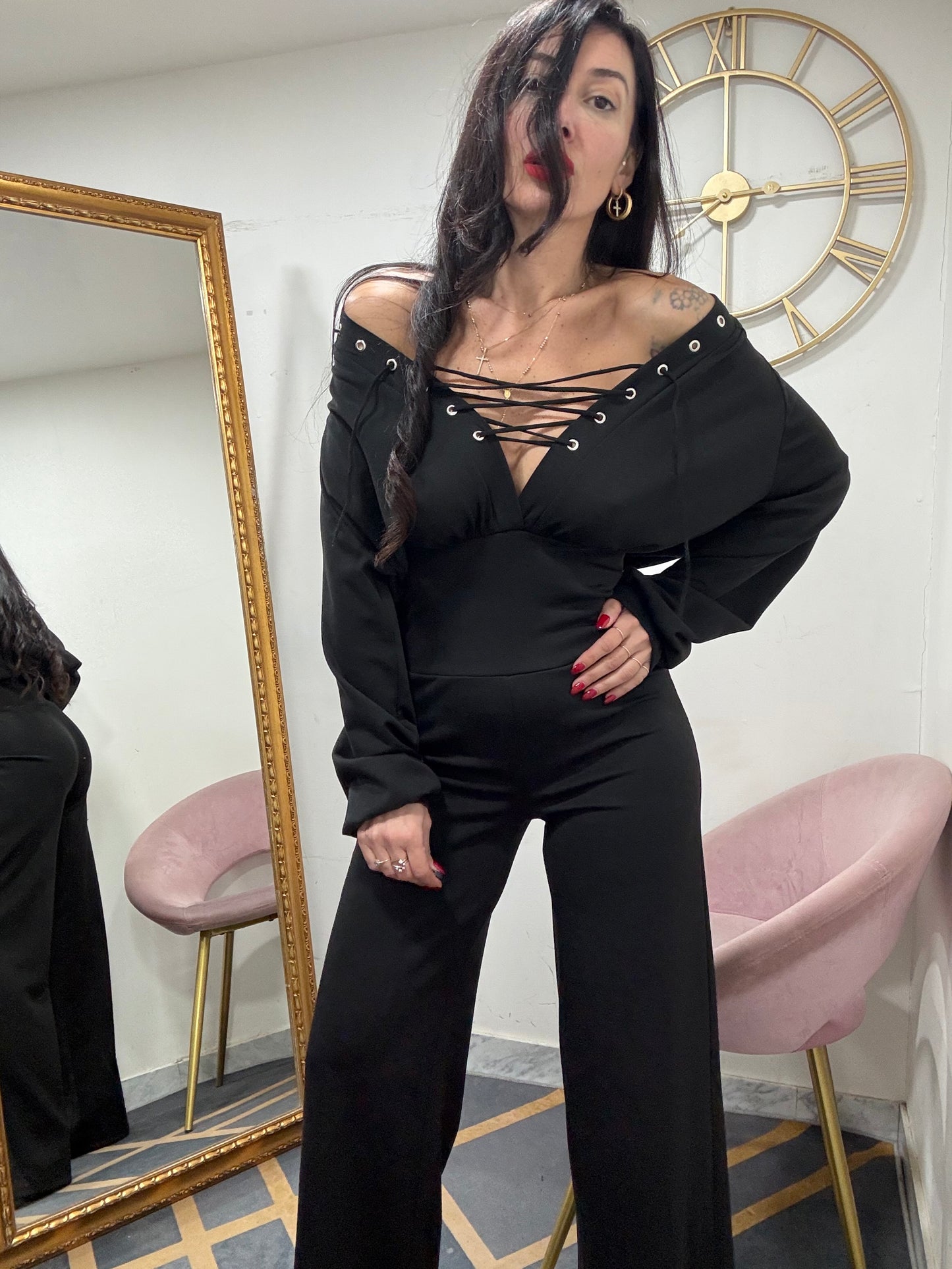 Jumpsuit sport cappuccio intreccio 16117