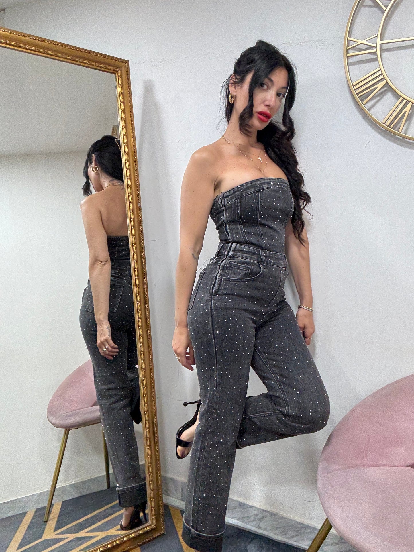 Jumpsuit strass c05