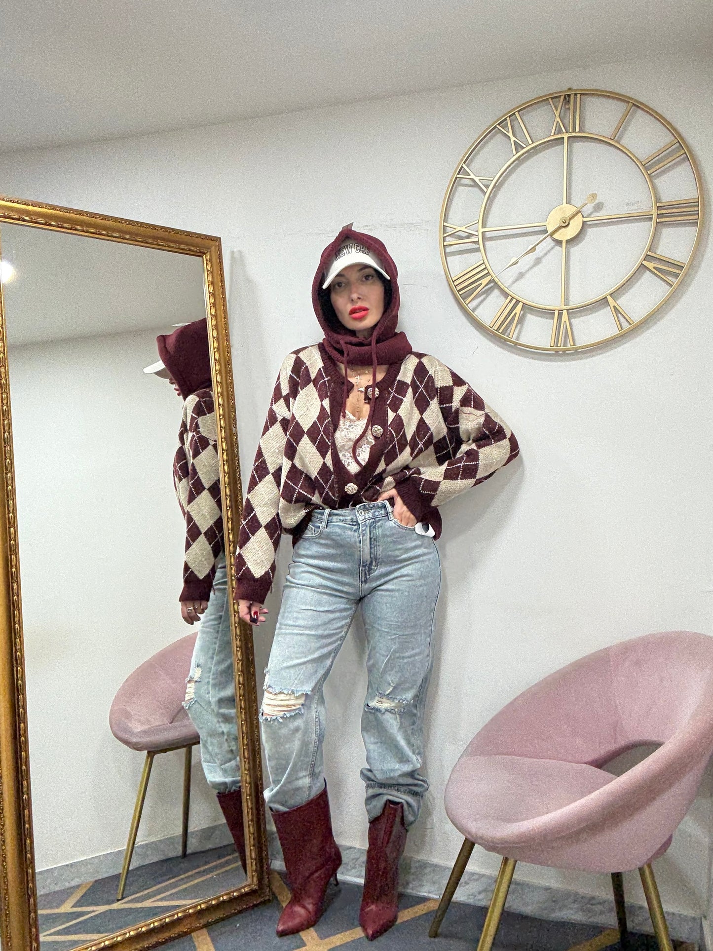 Jeans wide leg rotture 646