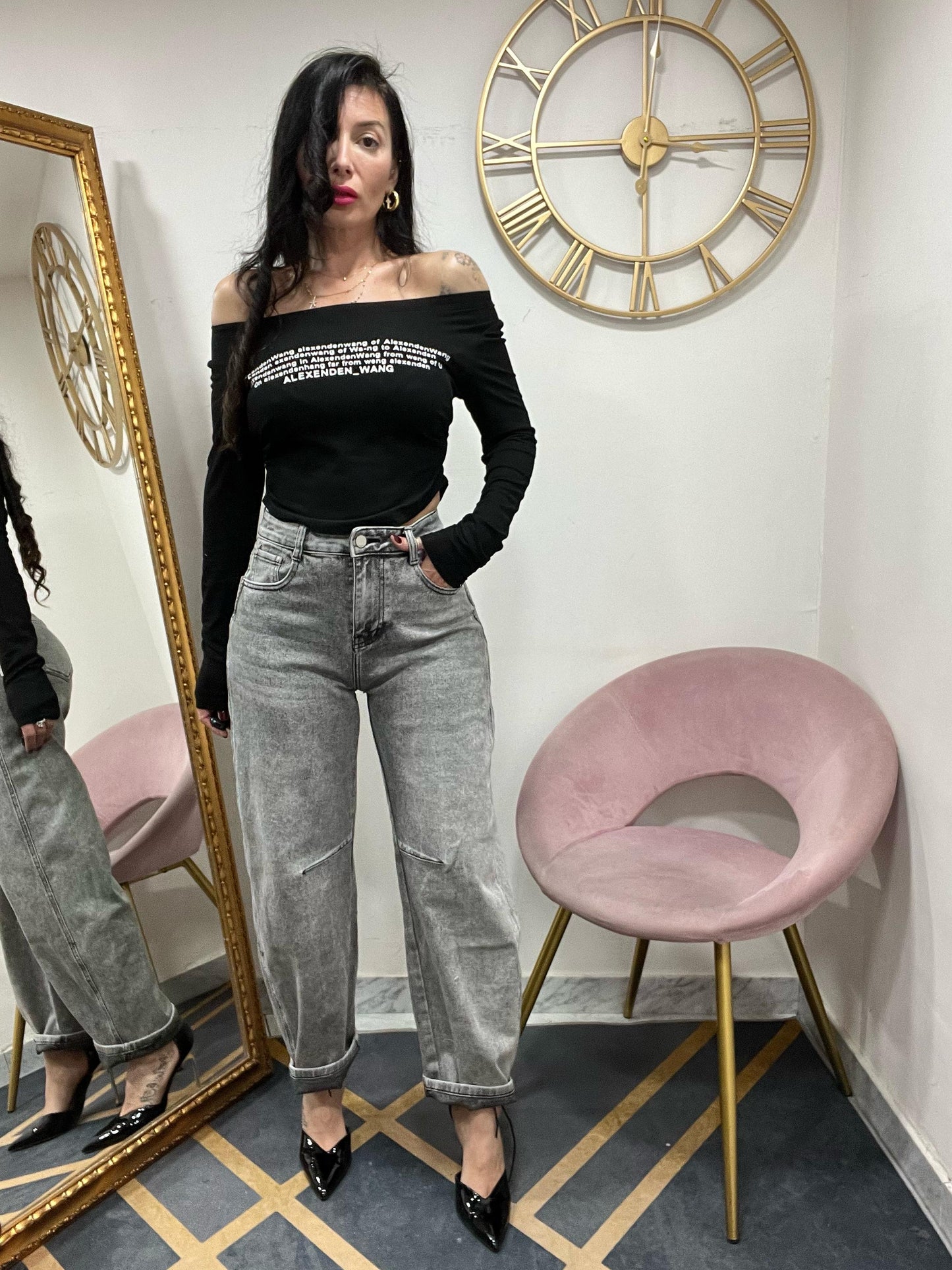 Shirt manica lunga crop