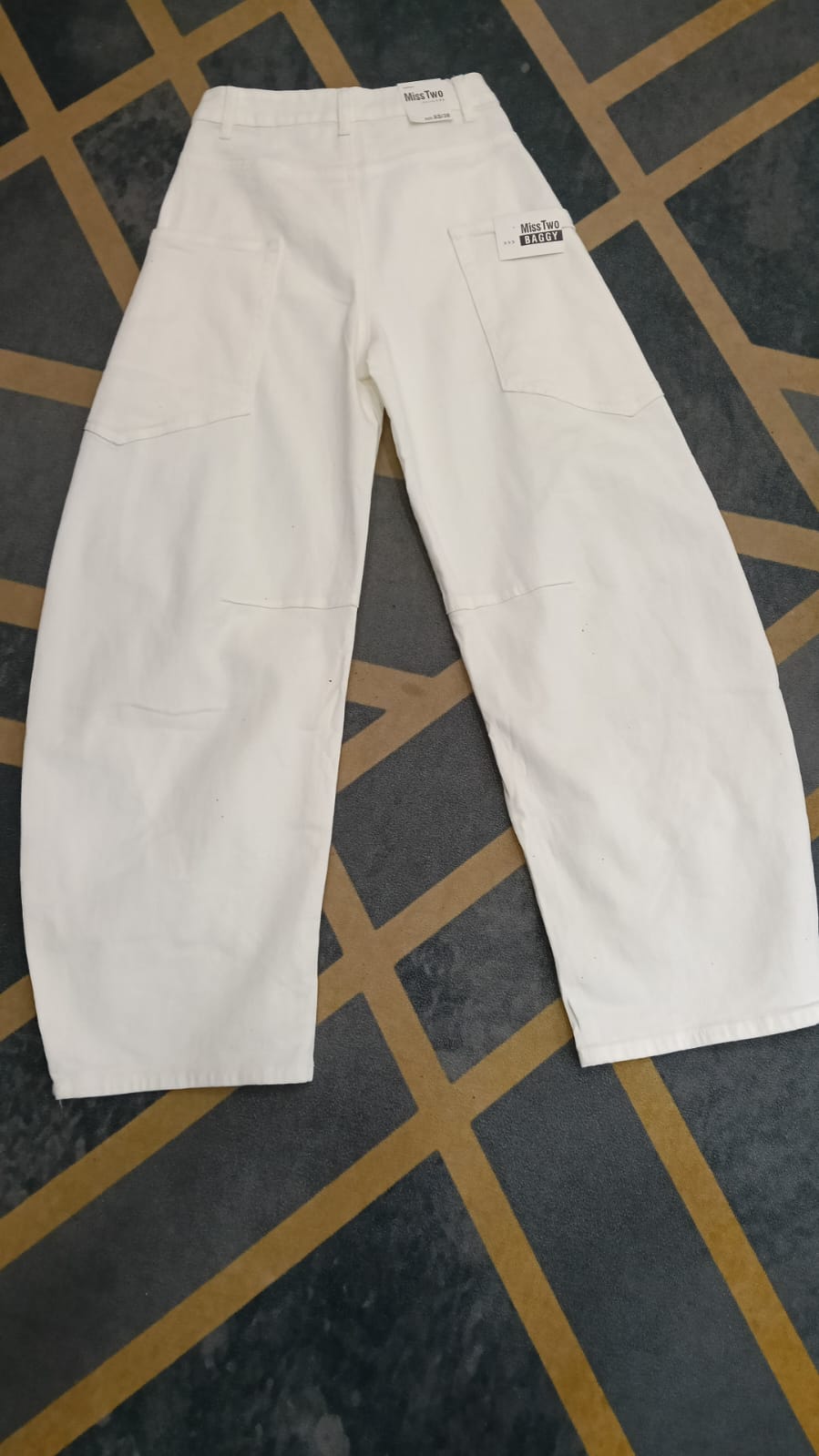 Jeans ballon bianco 160