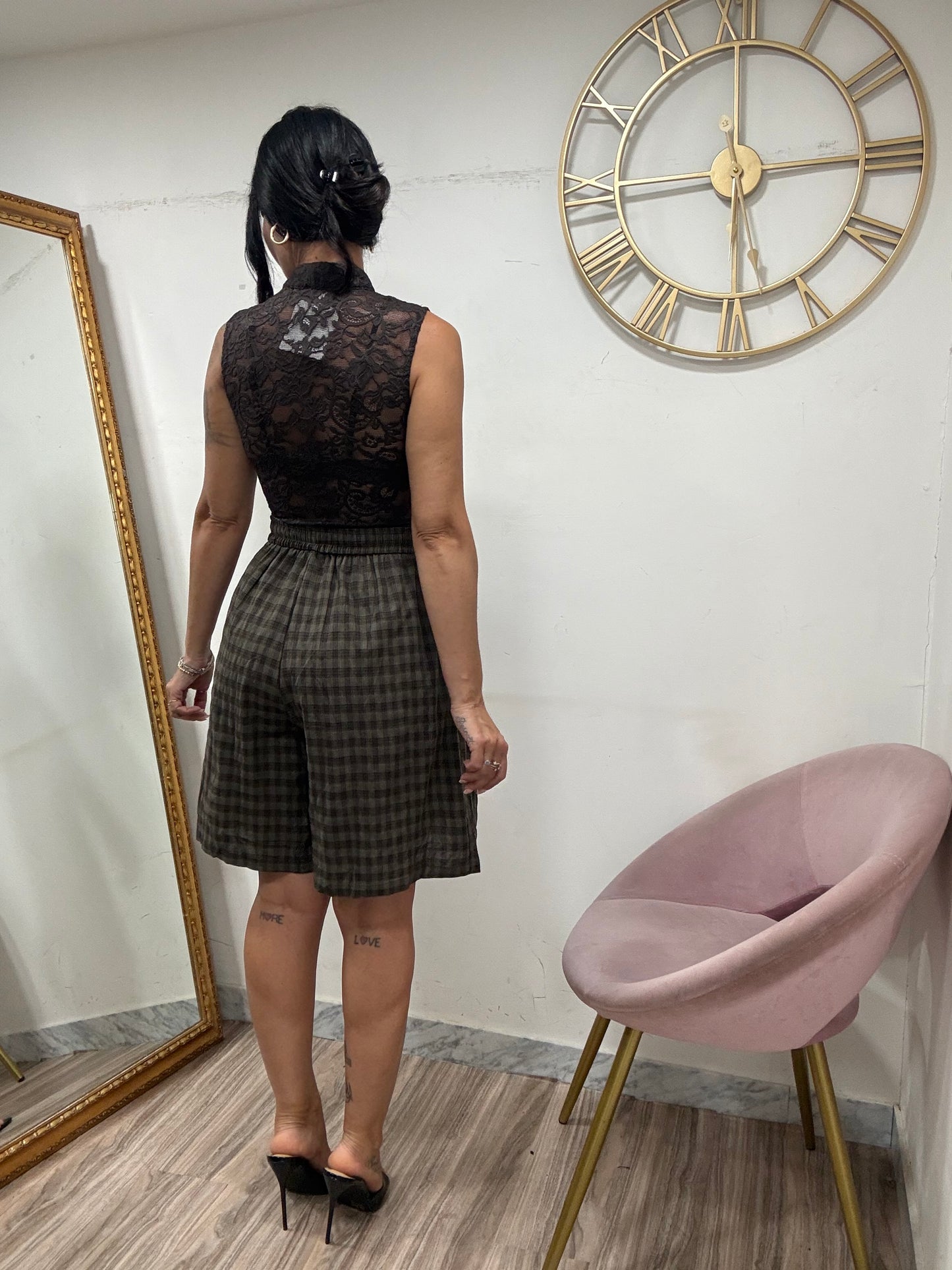 Gilè zip macramè bottoni militari 26552