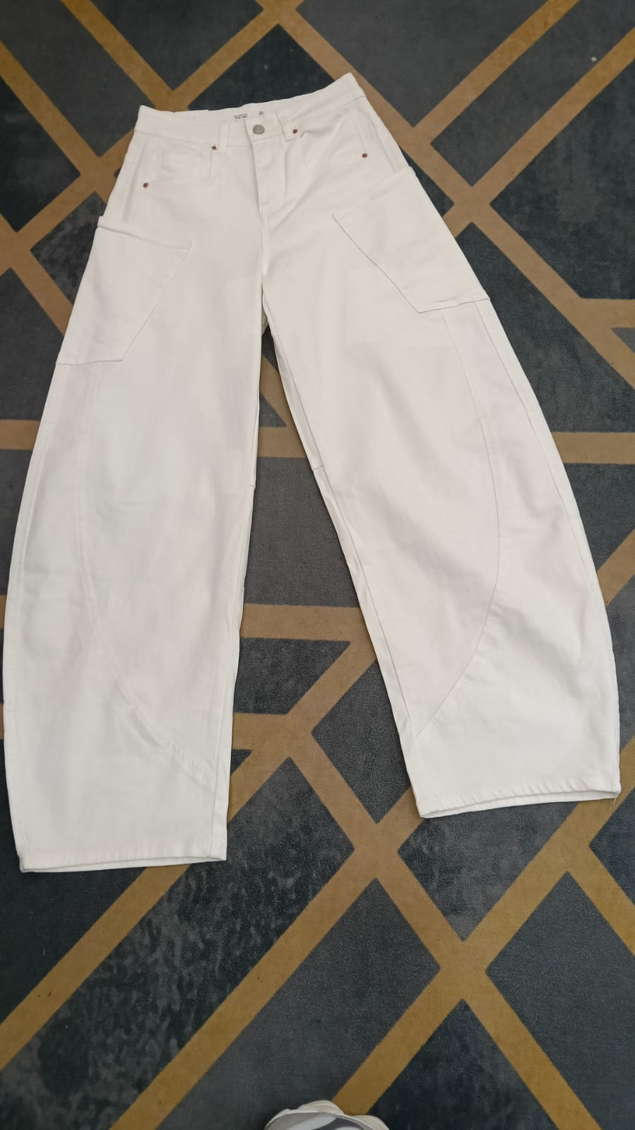 Jeans ballon bianco 160