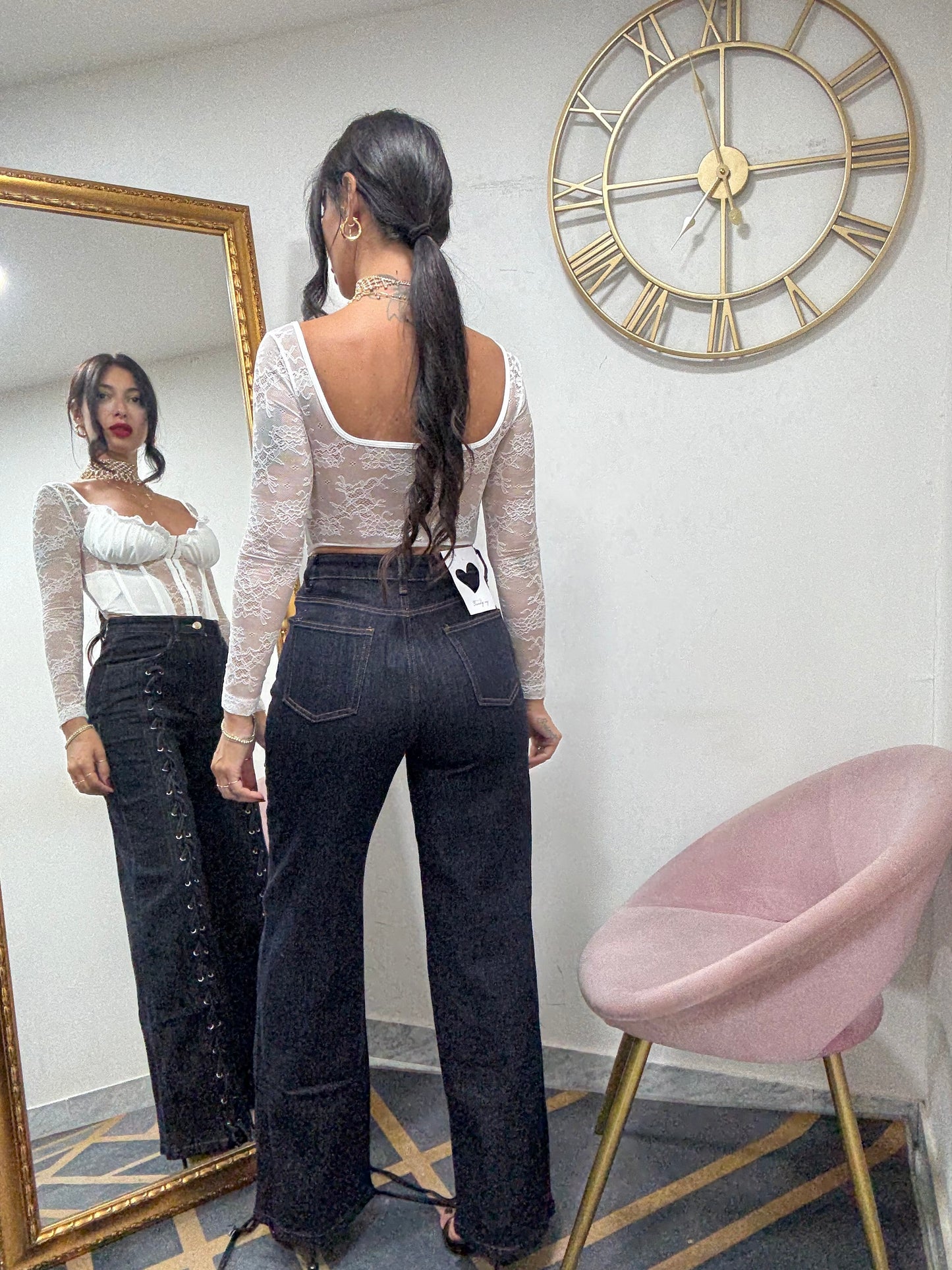 Crop pizzo bustier 304