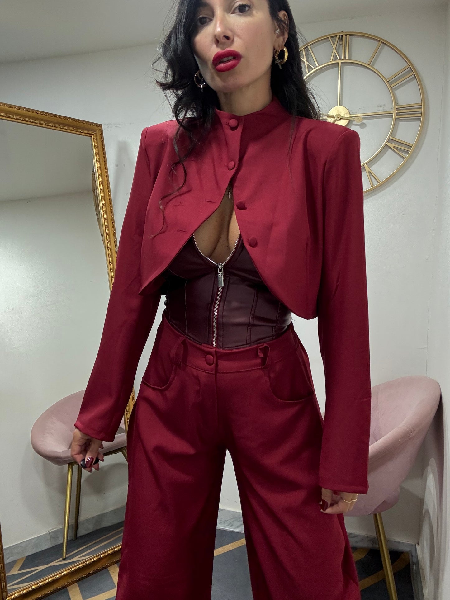 Coord giacca crop coreana 521