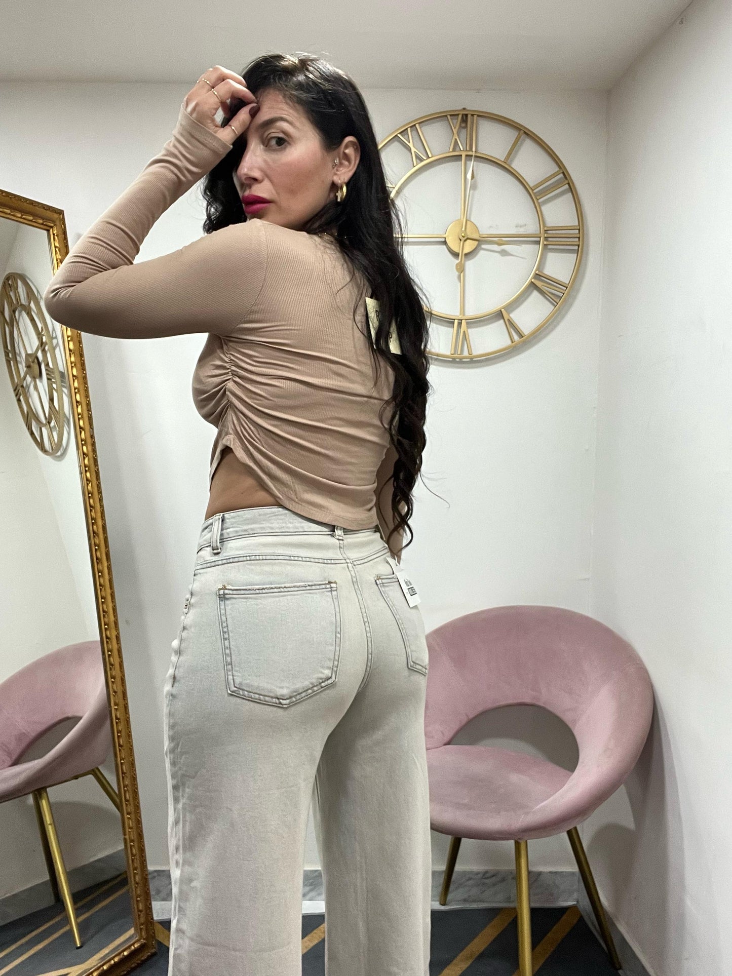 Shirt manica lunga crop