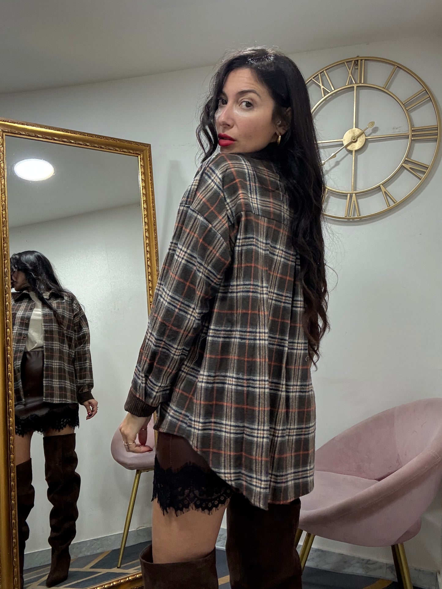 Camicia collo velluto 683