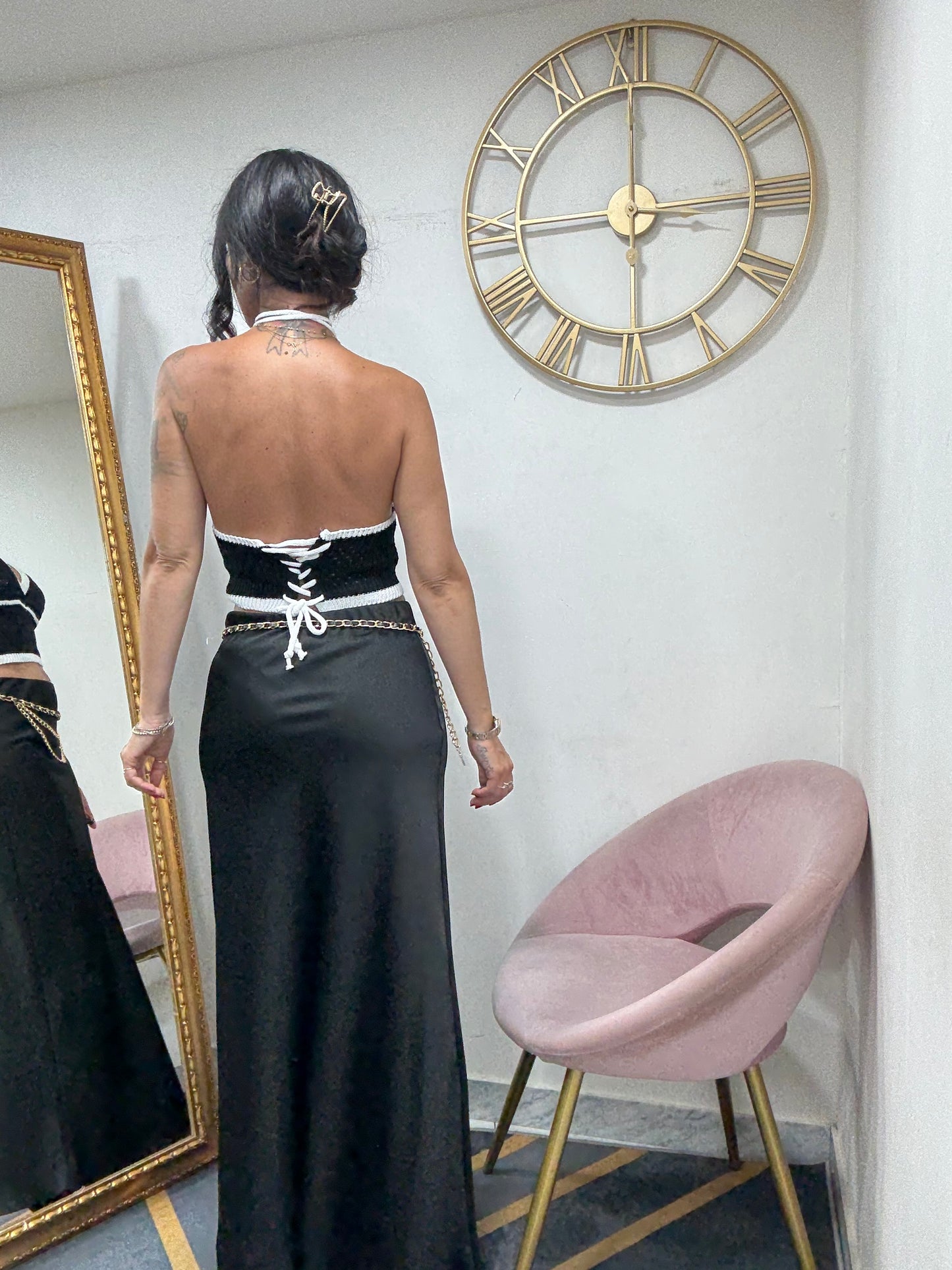 Top uncinetto corsetto 183