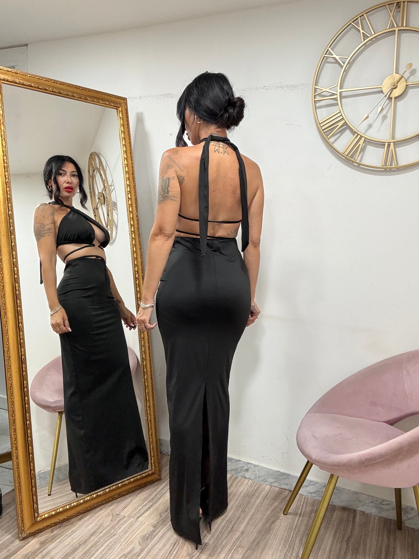 Coord top triangolo gonna tubino 54777