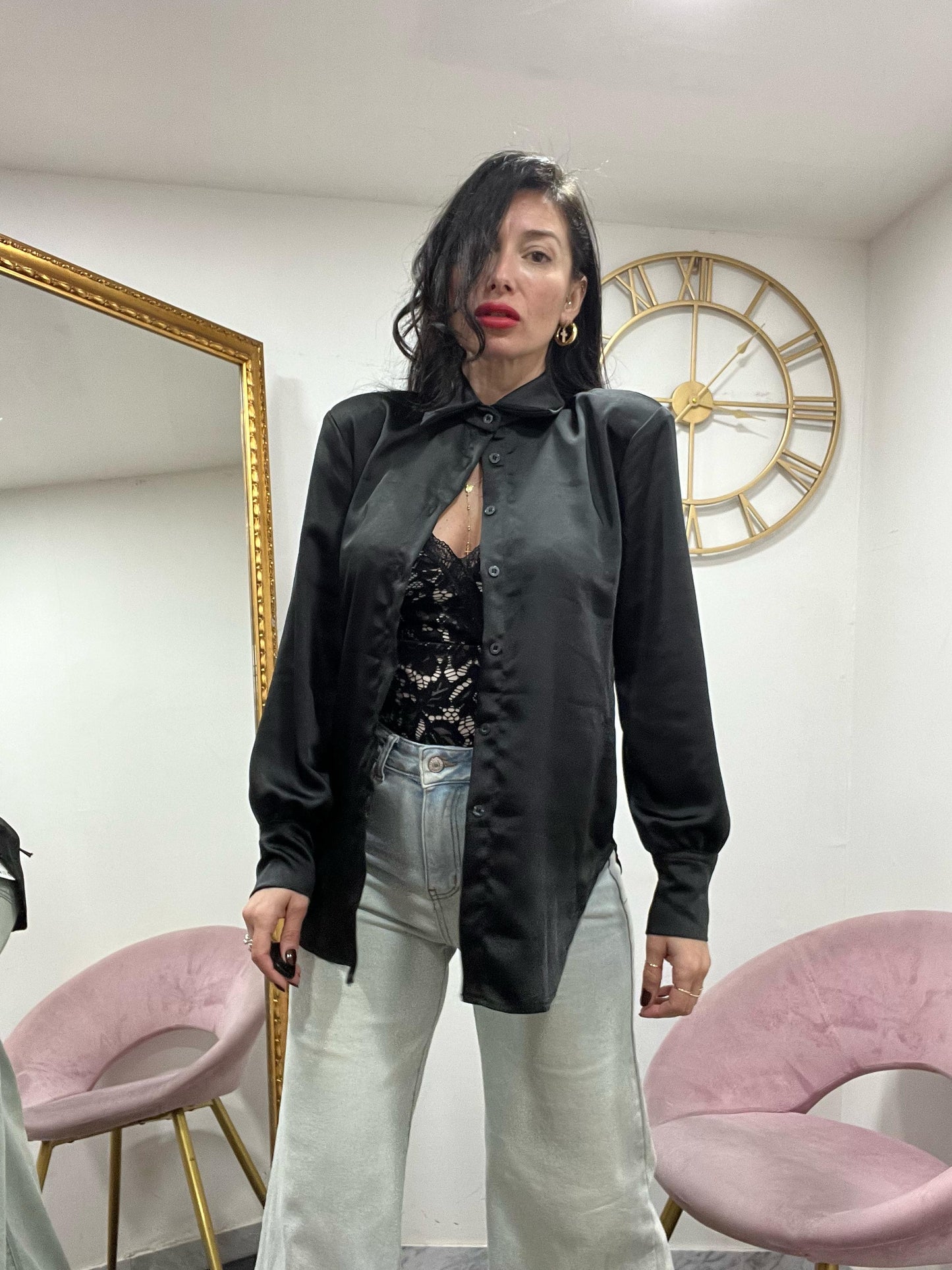 Camicia satin bustier