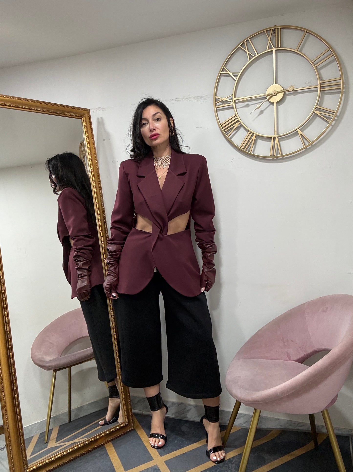 Giacca incrocio buchi 660