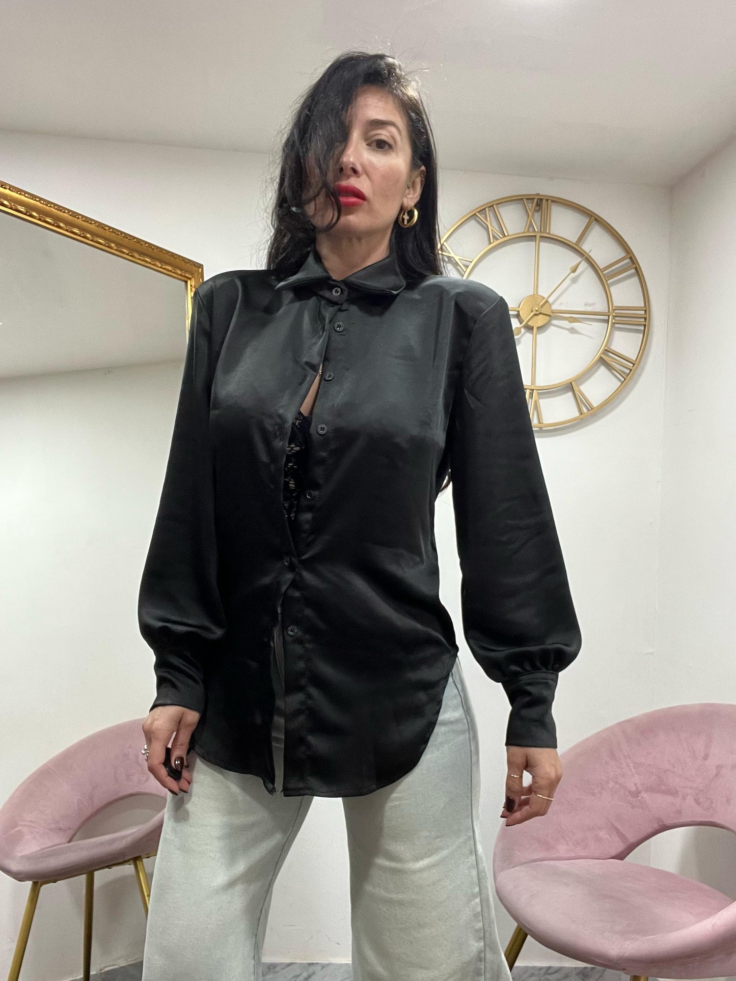 Camicia satin bustier