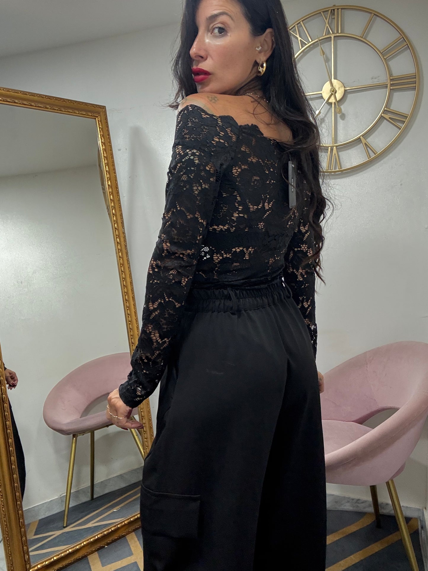 Body scollo barca pizzo 521