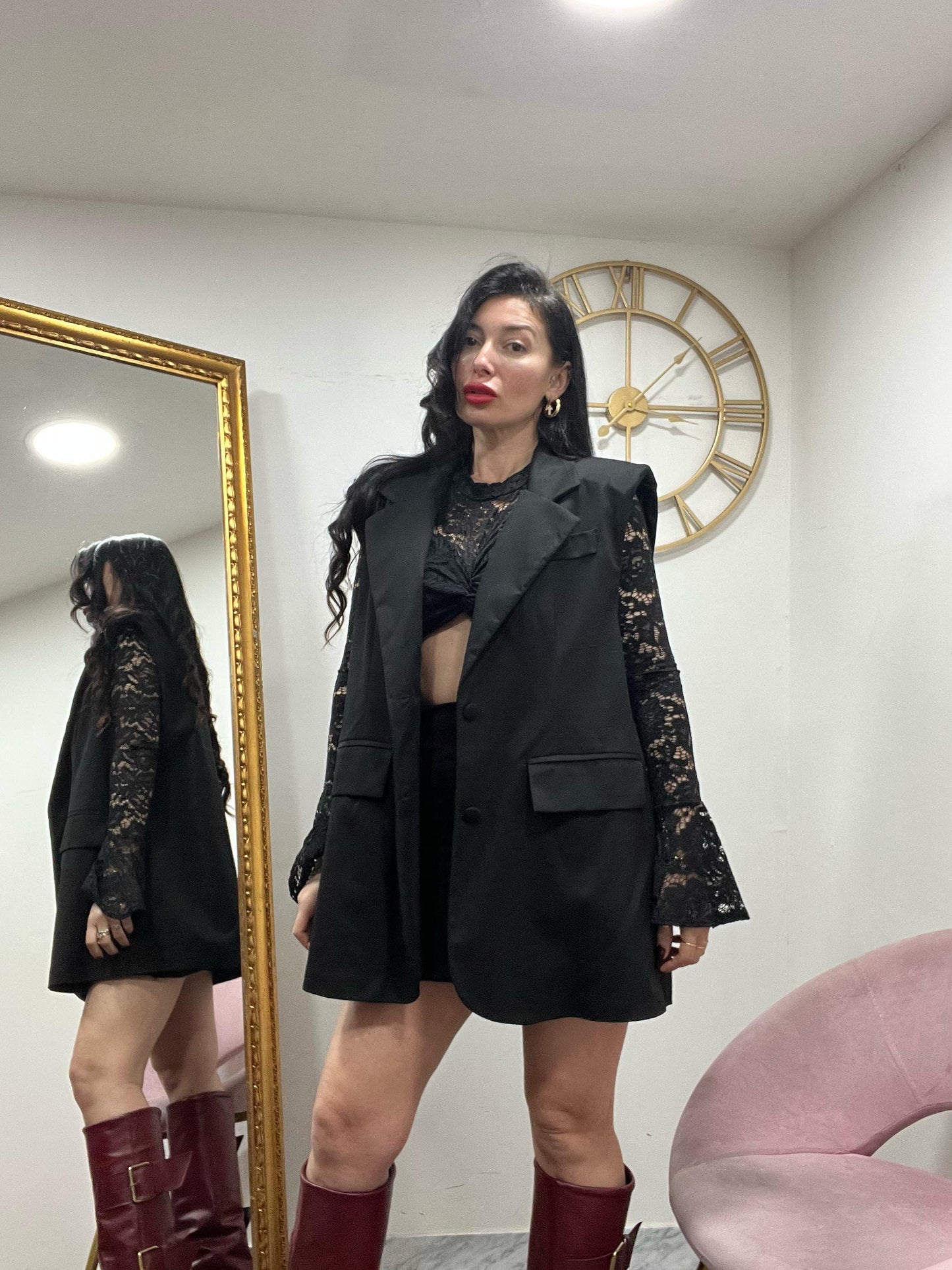 Gilet con cinta e tasconi