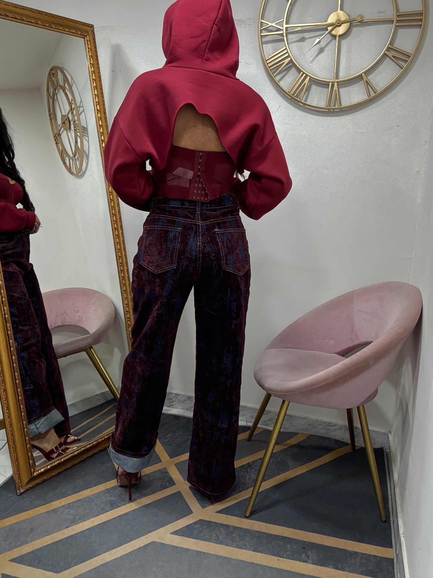 Jeans velluto scambiato