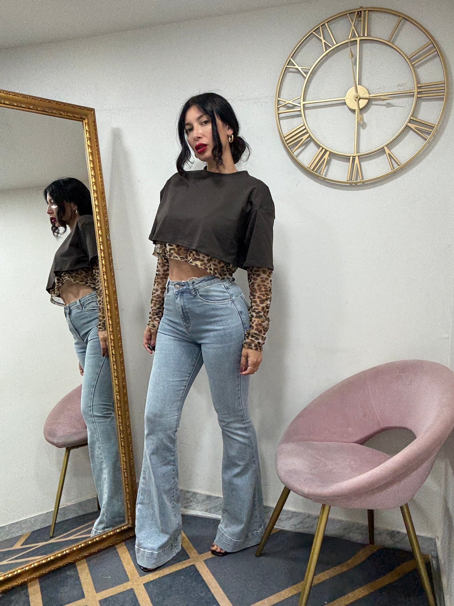 Jeans zampa light blu 829