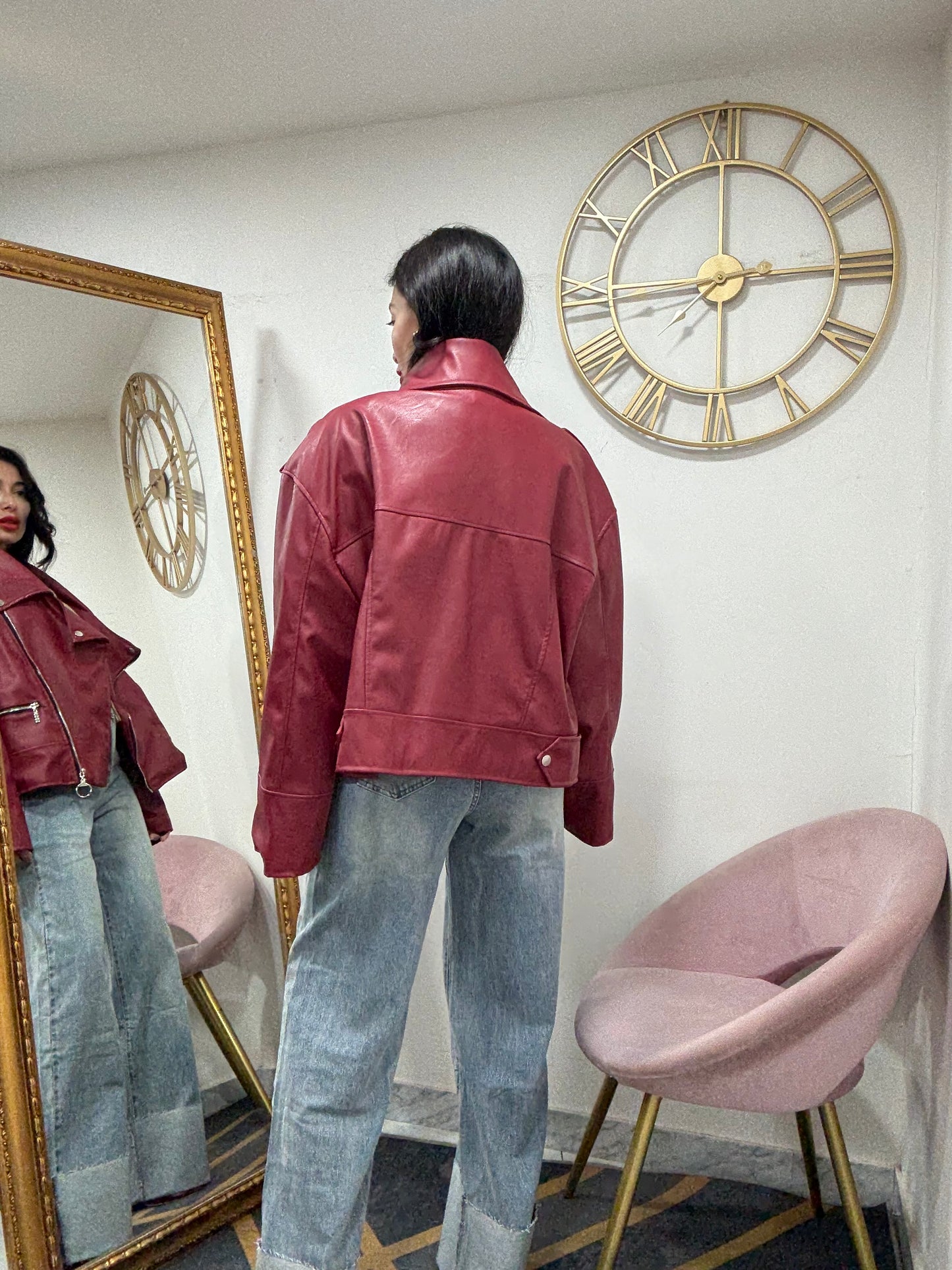 Chiodo oversize ecopelle 849