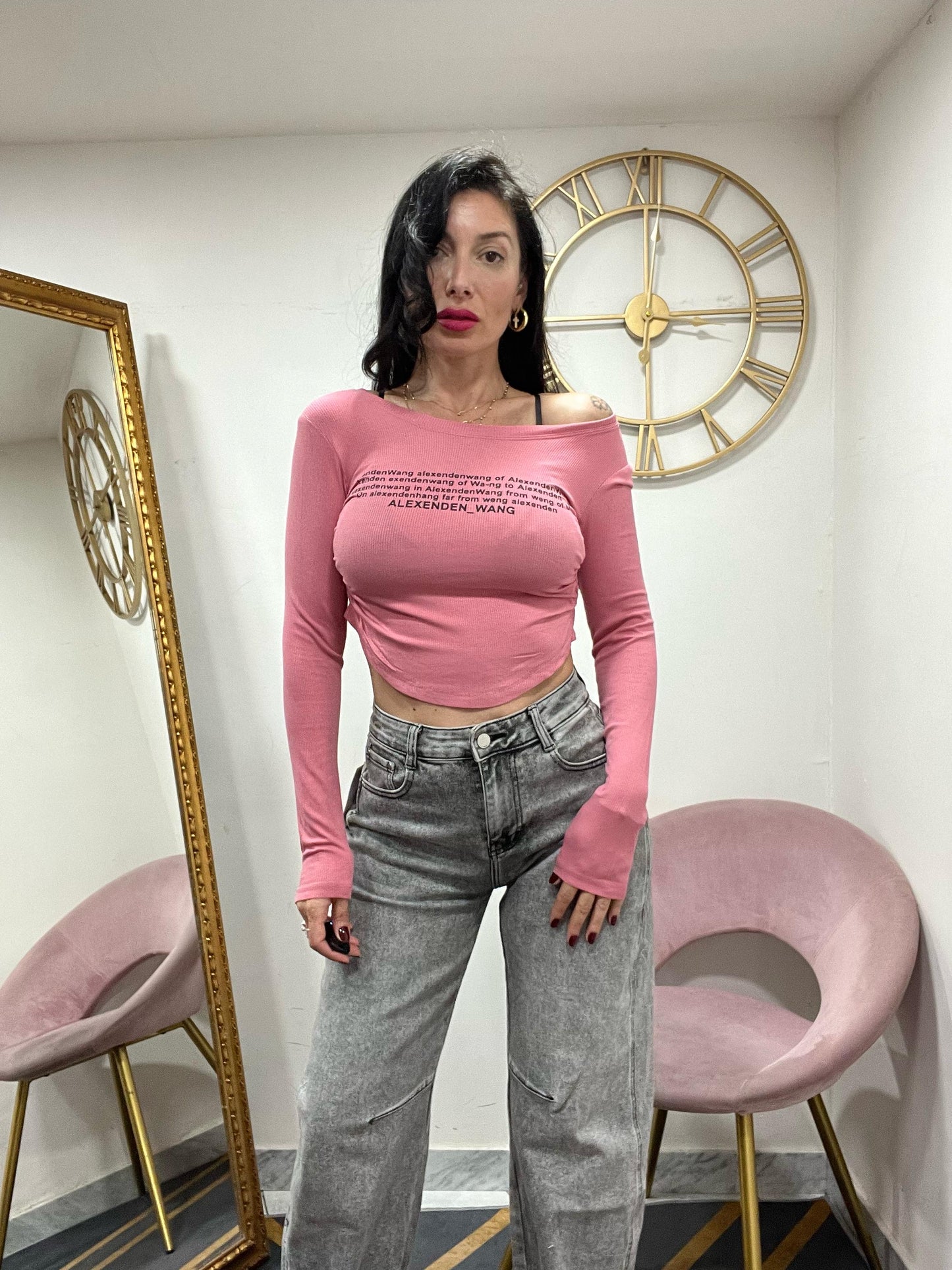 Shirt manica lunga crop