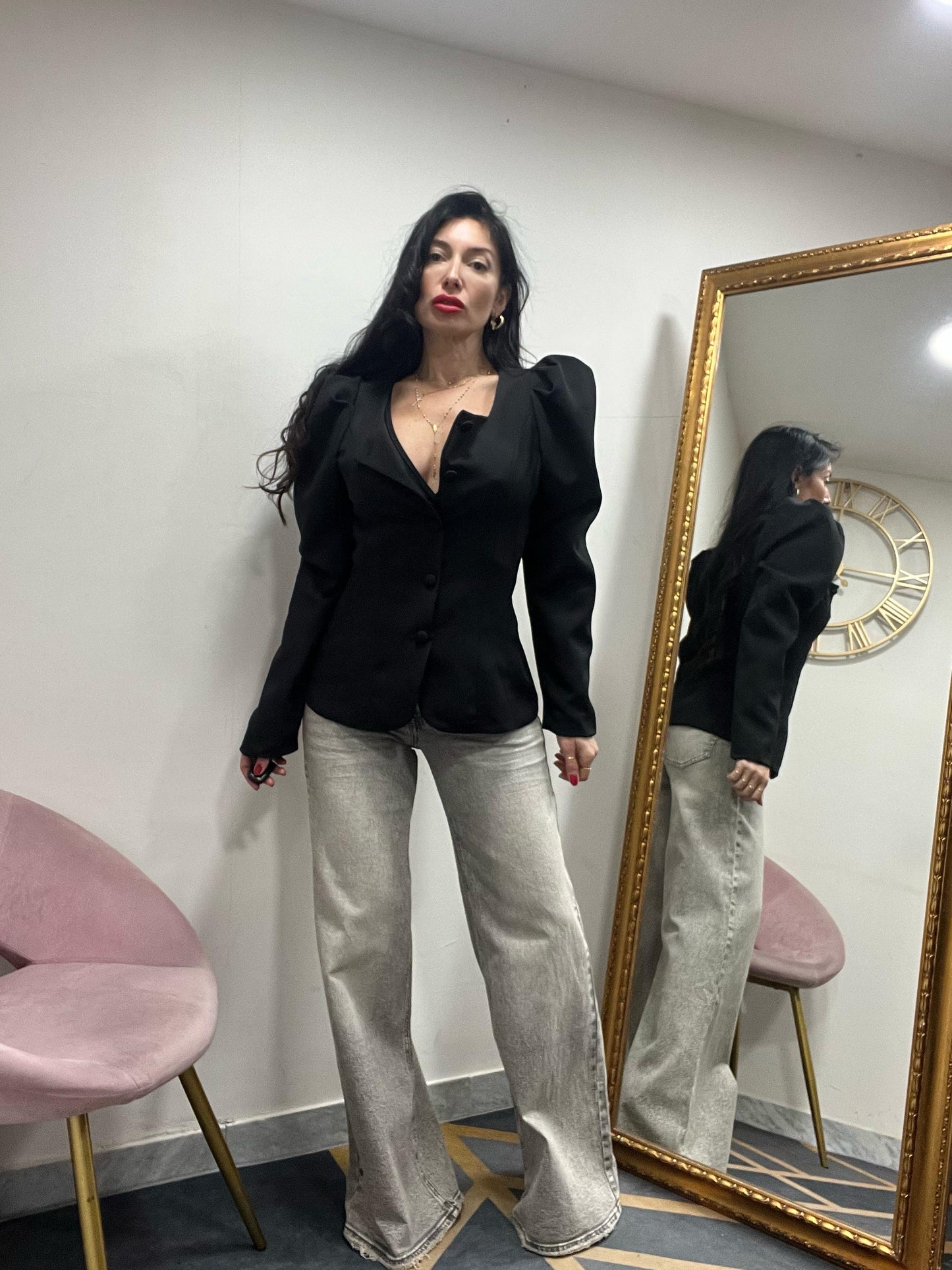 Blazer manica palloncino