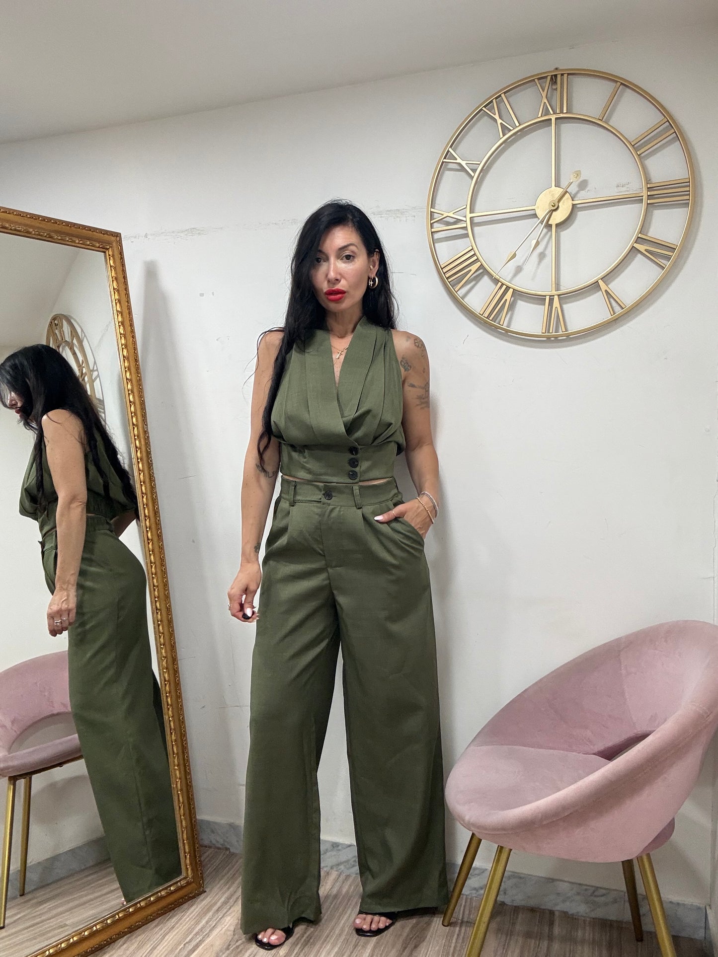Coordinato gilet crop
