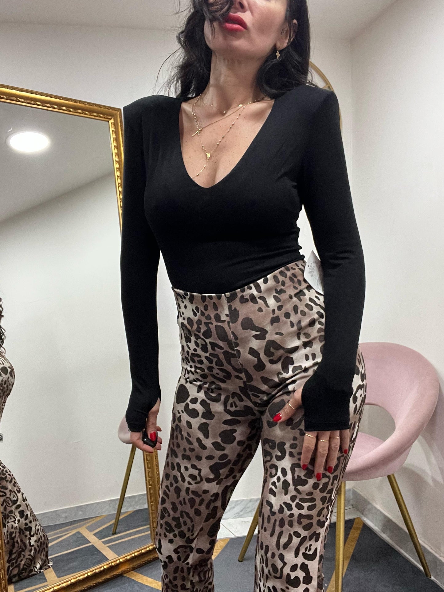 Maglia scollo a V con spalline