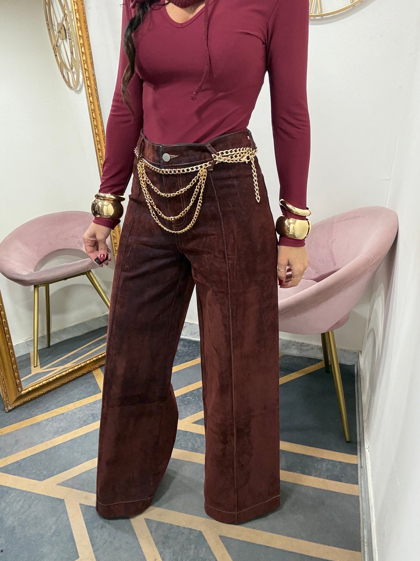 Jeans palazzo velluto 41-1