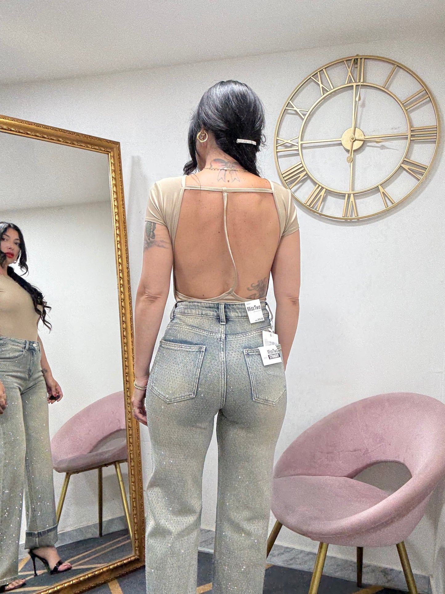 Jeans strass sabbiato 235
