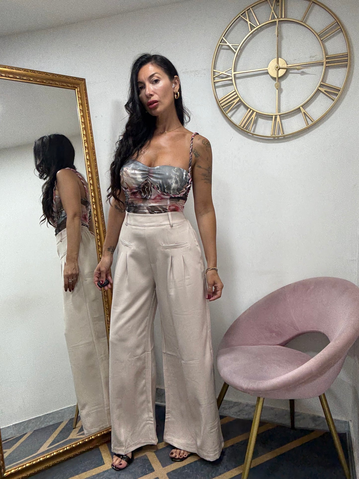 Pantalone palazzo caviglia 394