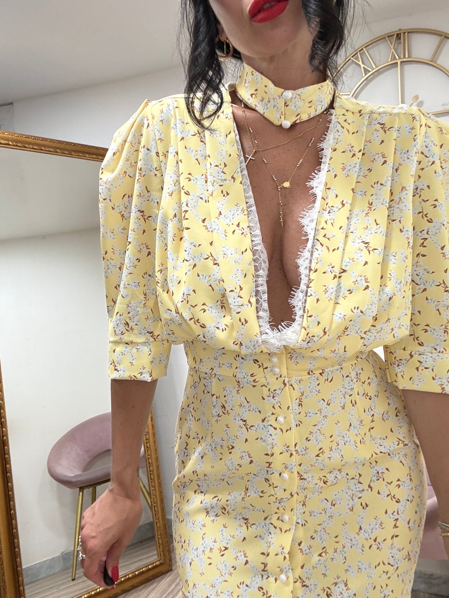 Dress mezza manica collarino 27894