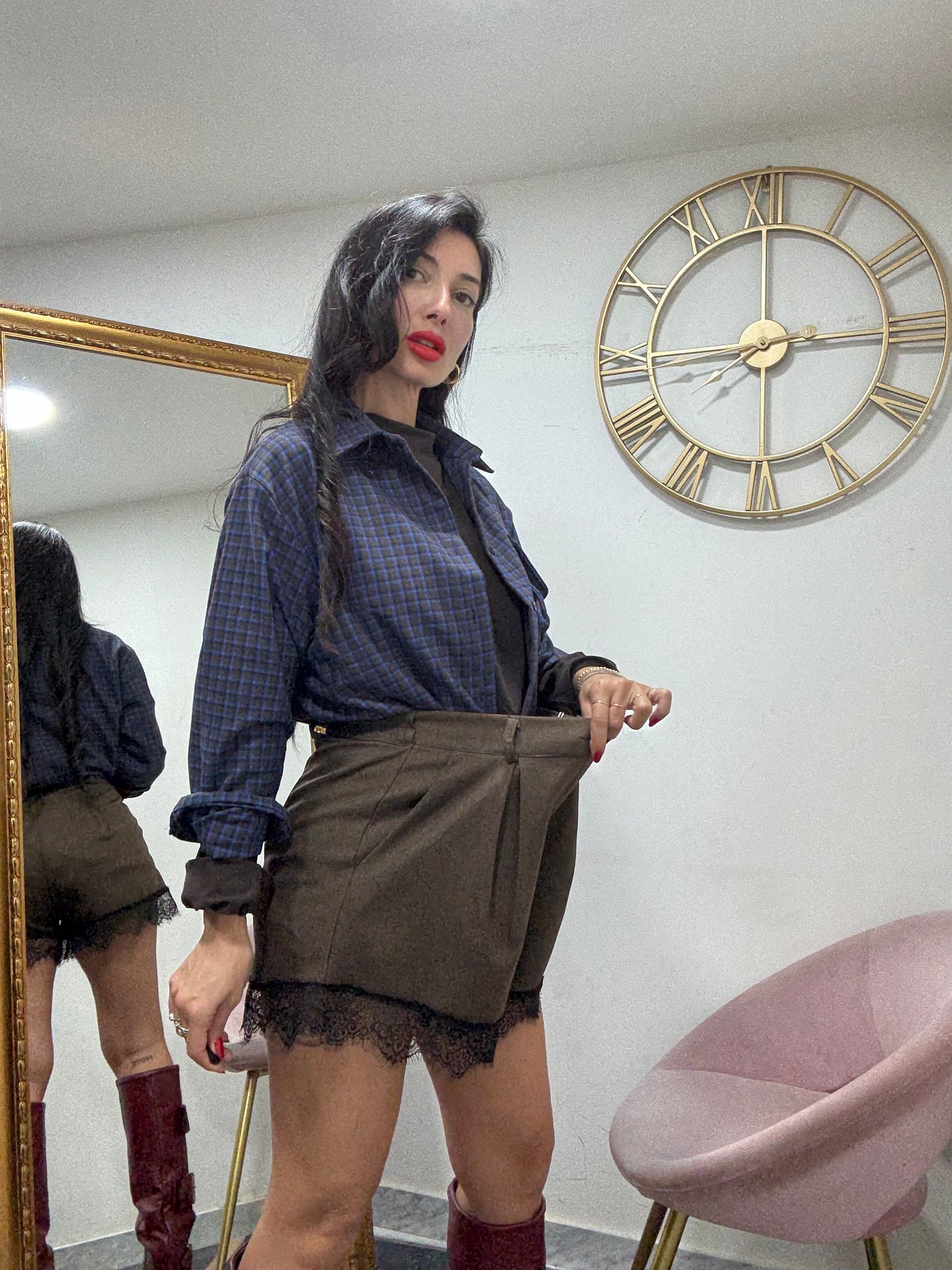 Short bordi merletto 380