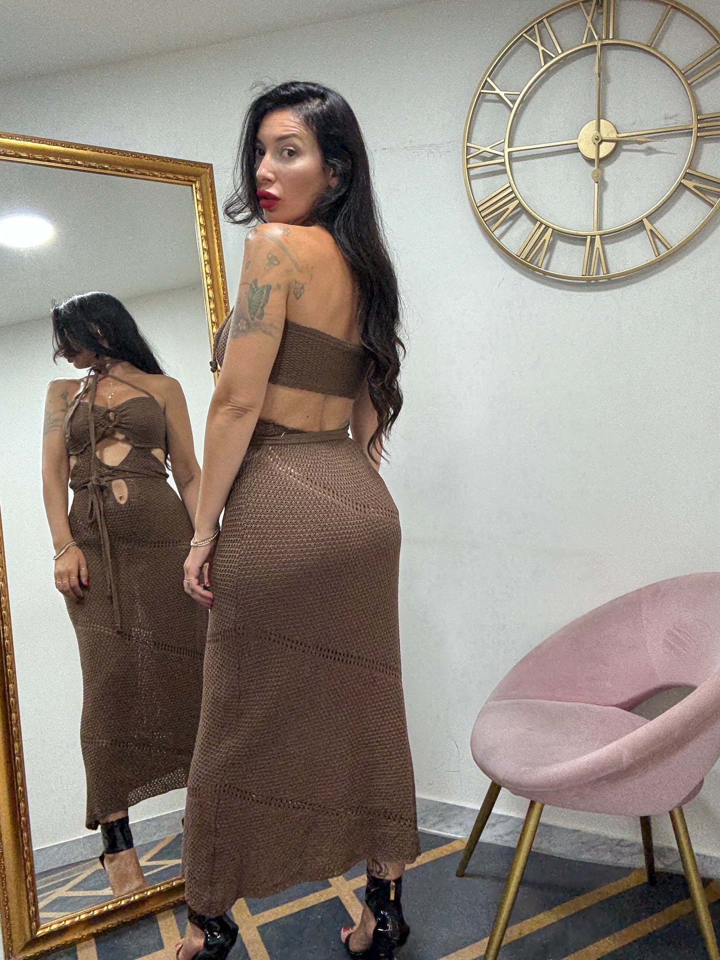 Dress copricostume uncinetto fascia 245