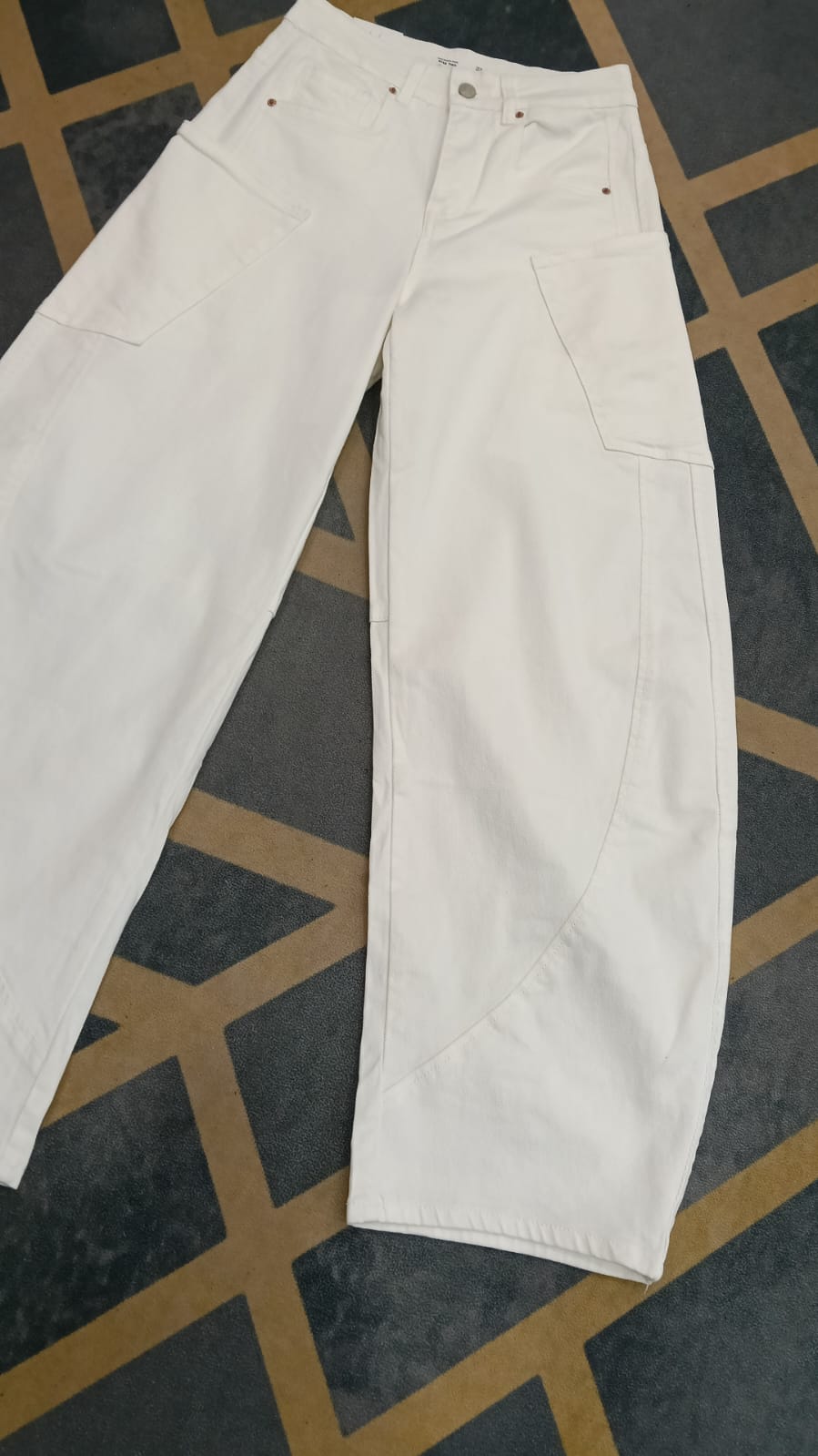 Jeans ballon bianco 160