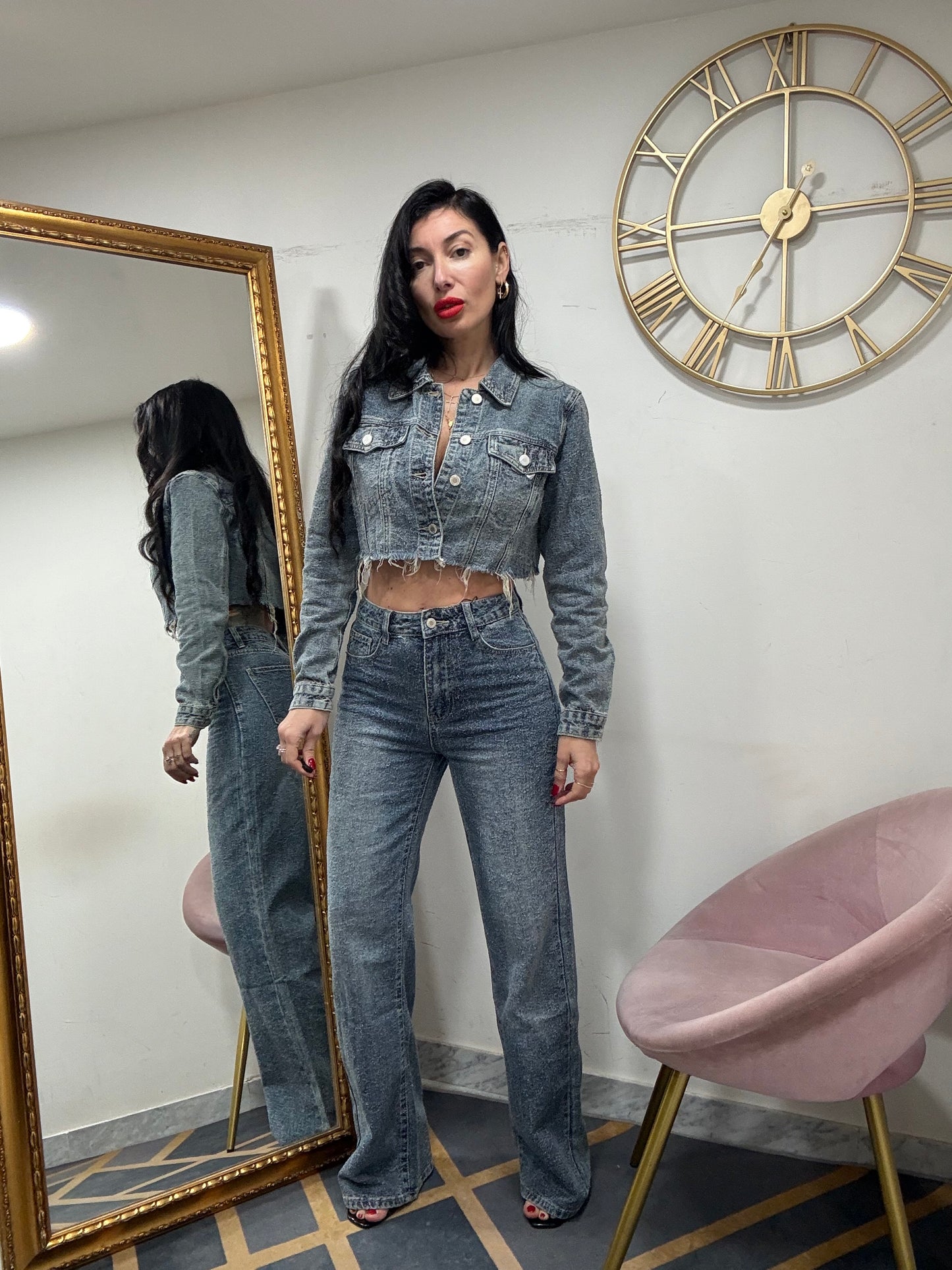 Coordset denim 8718-1