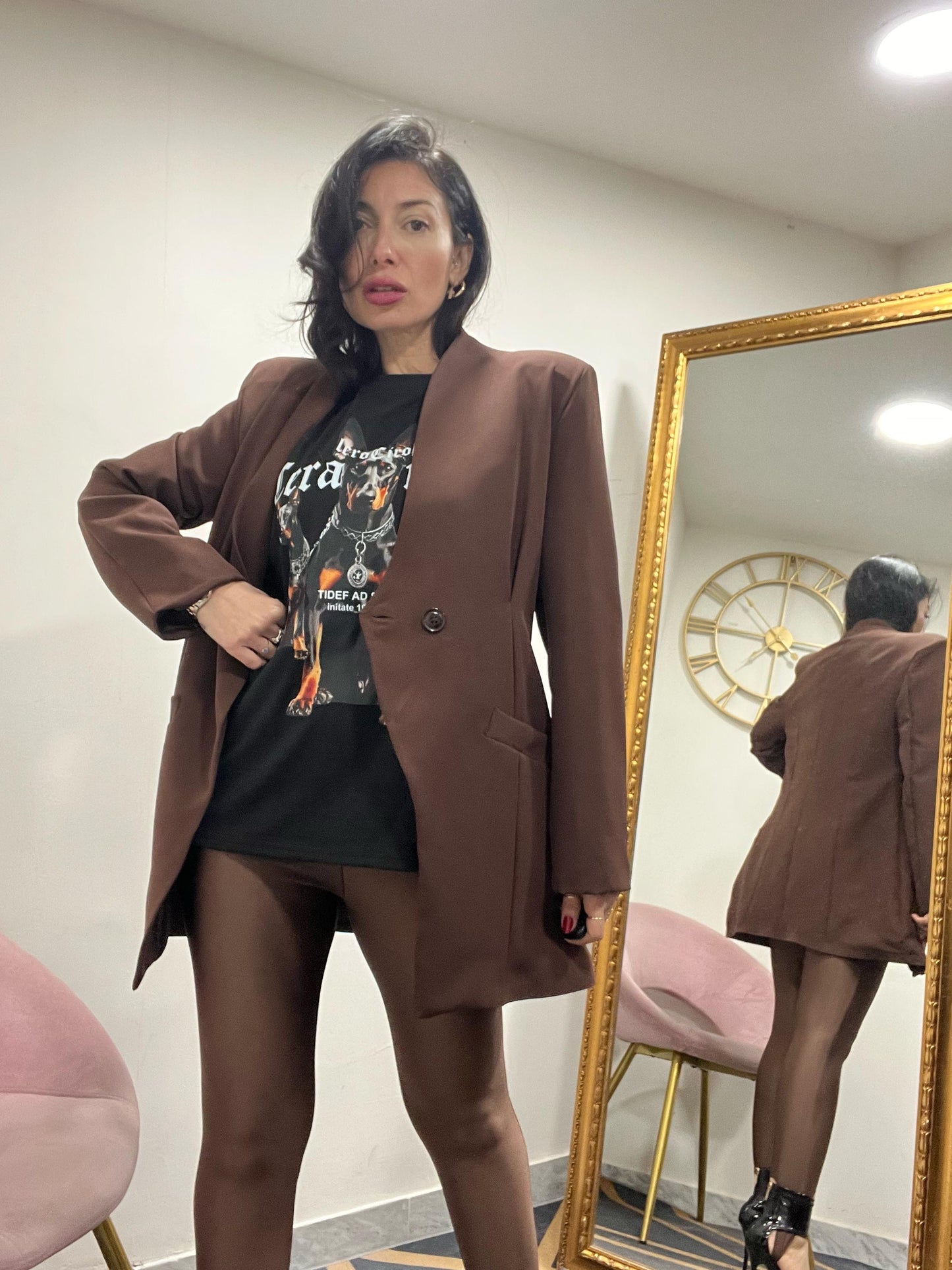 Shirt con stampa dobberman