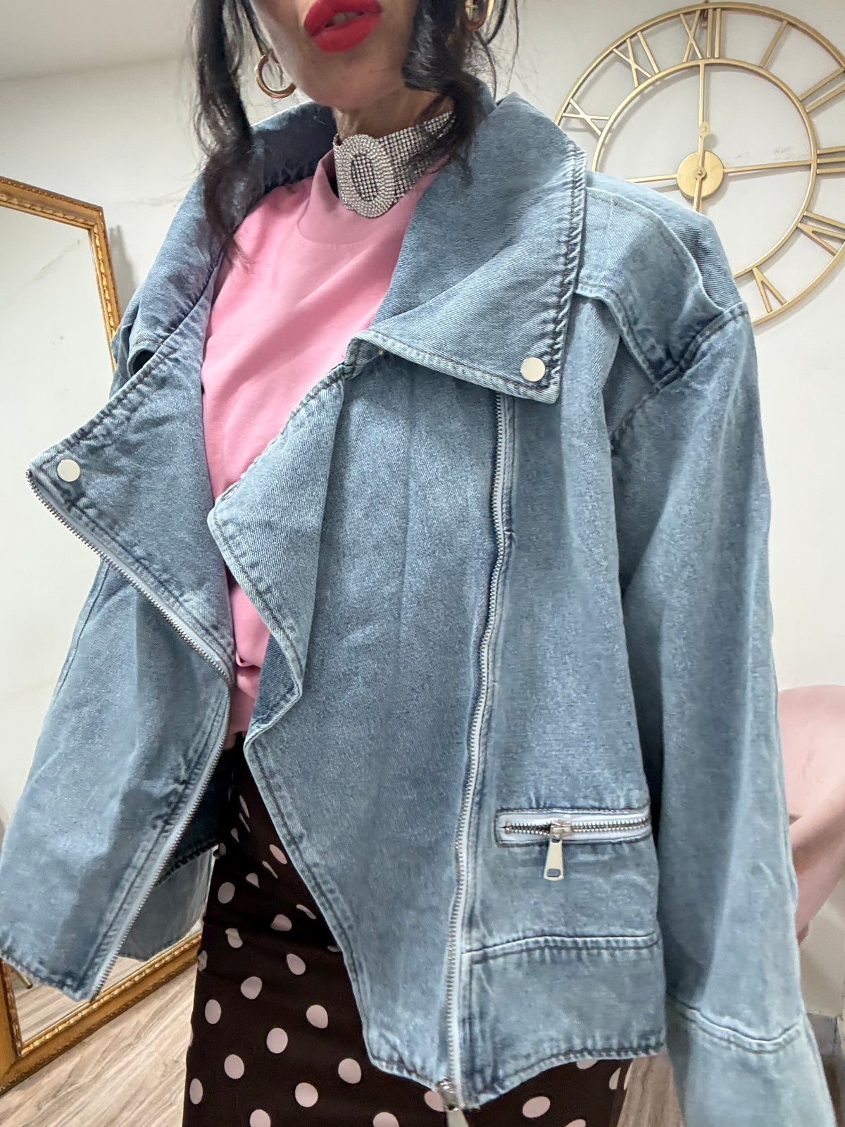 Chiodo Denim oversize 2795