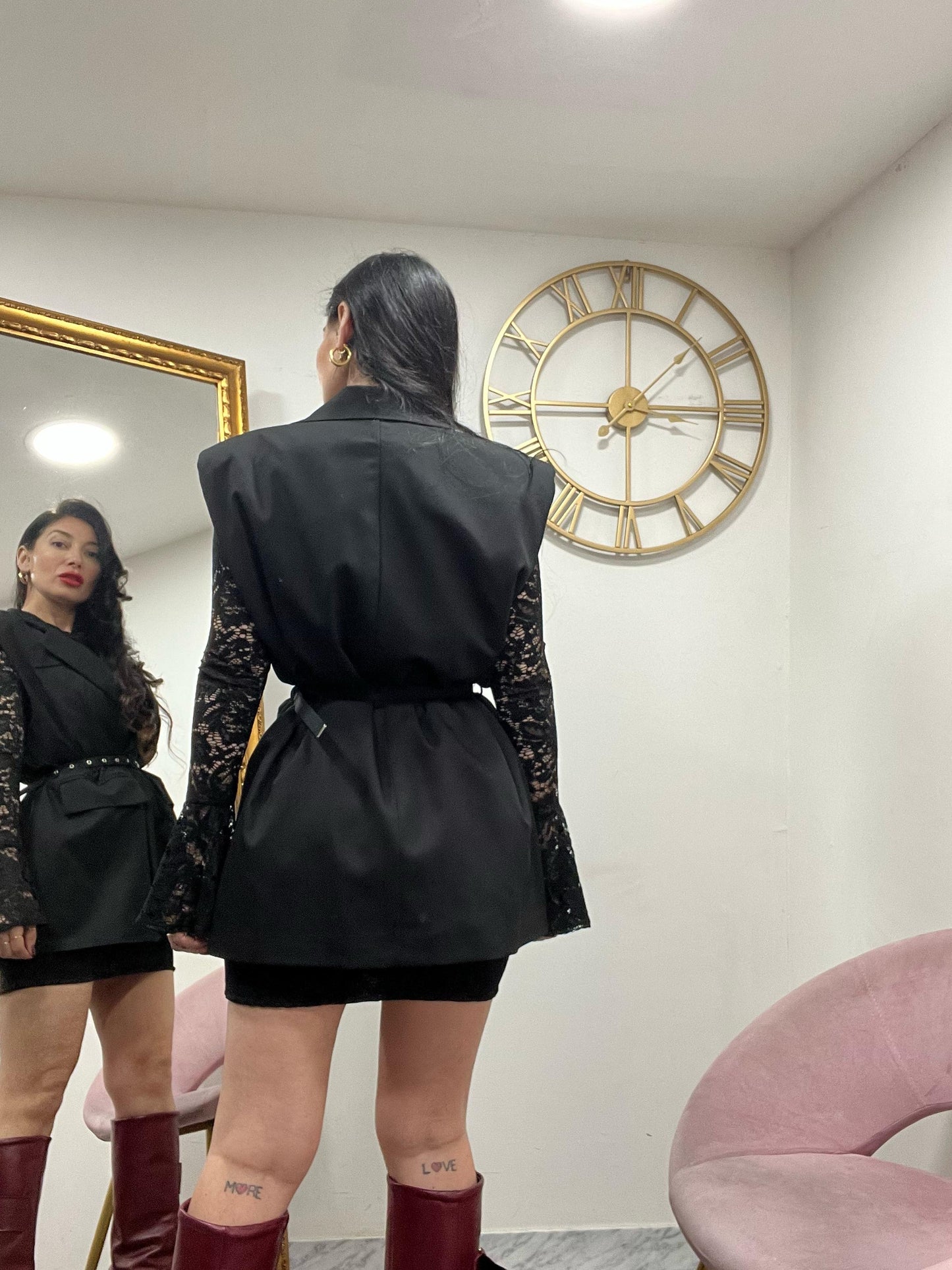 Gilet con cinta e tasconi