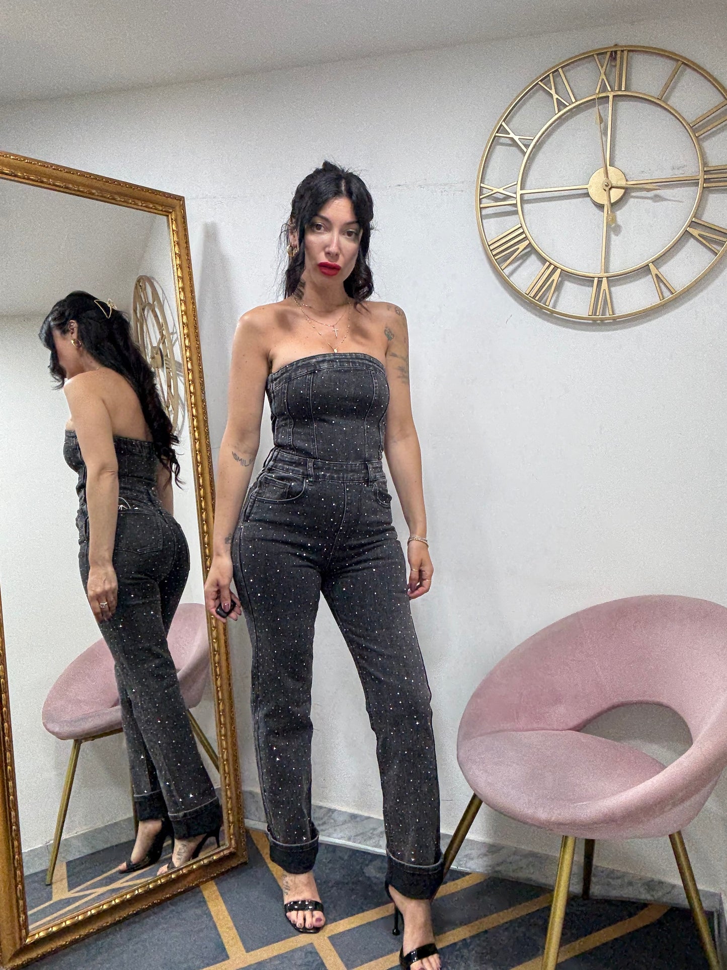 Jumpsuit strass c05