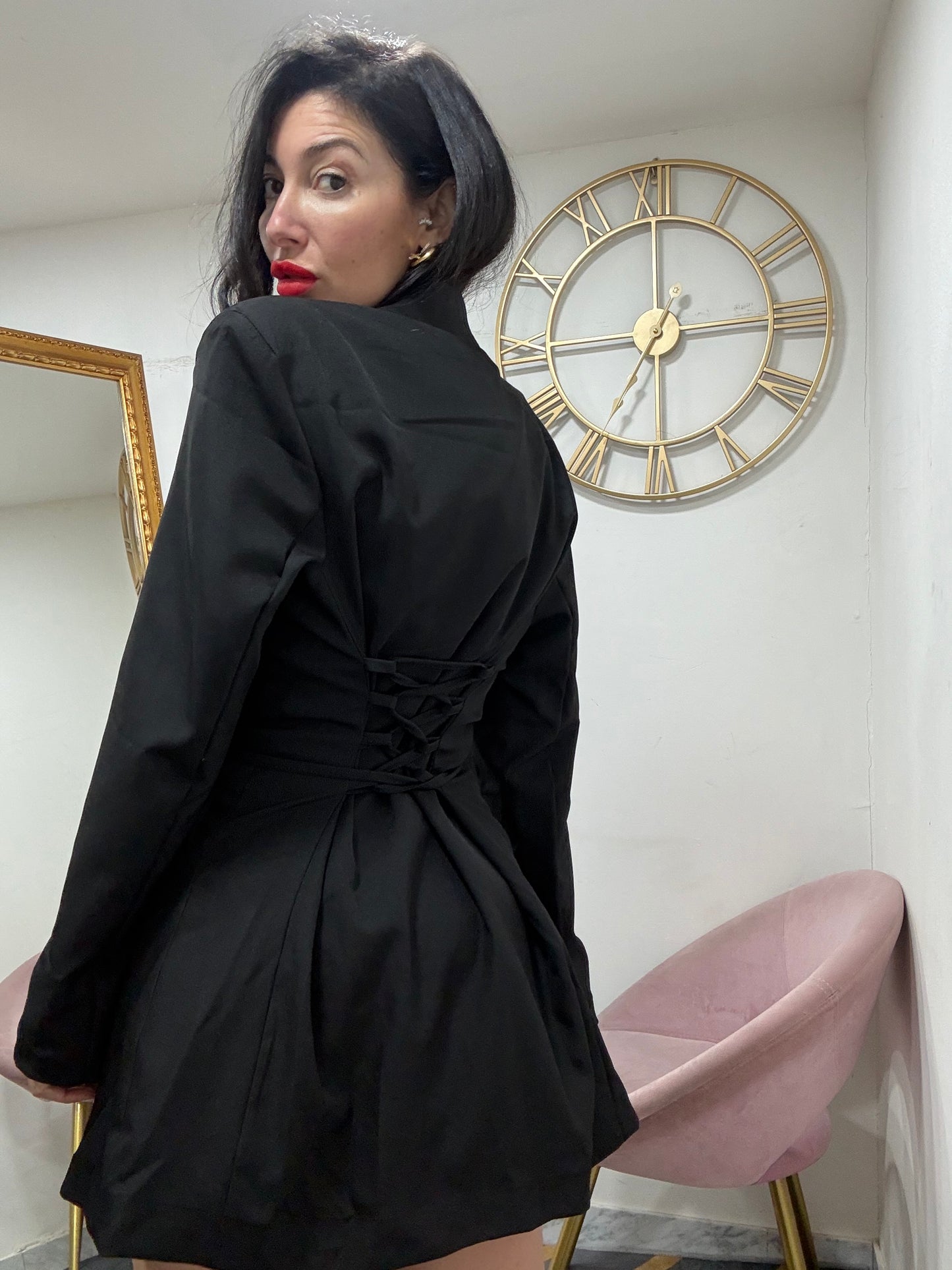 Dress giacca intreccio retro 6810