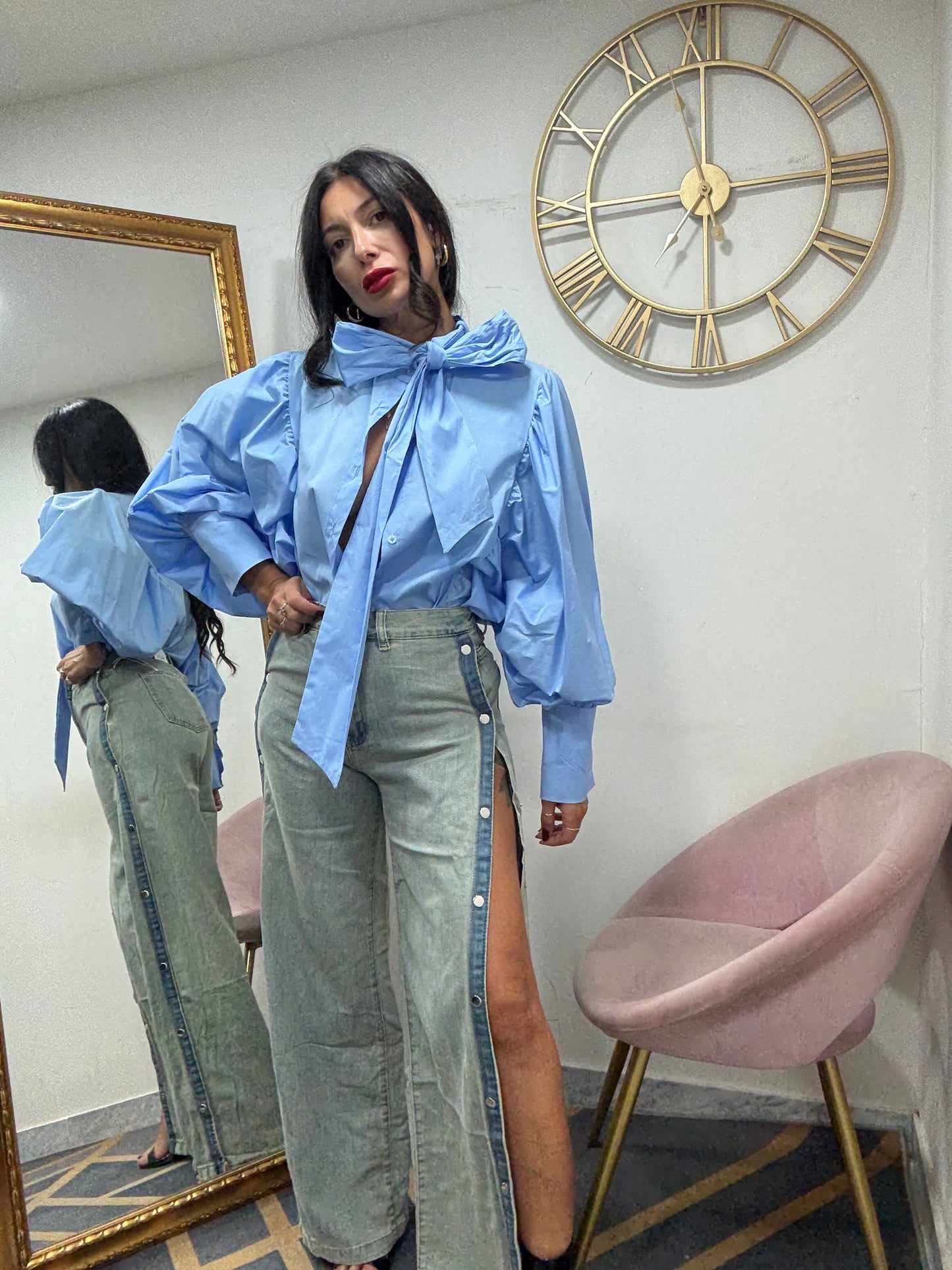 Jeans bottoni lato 045