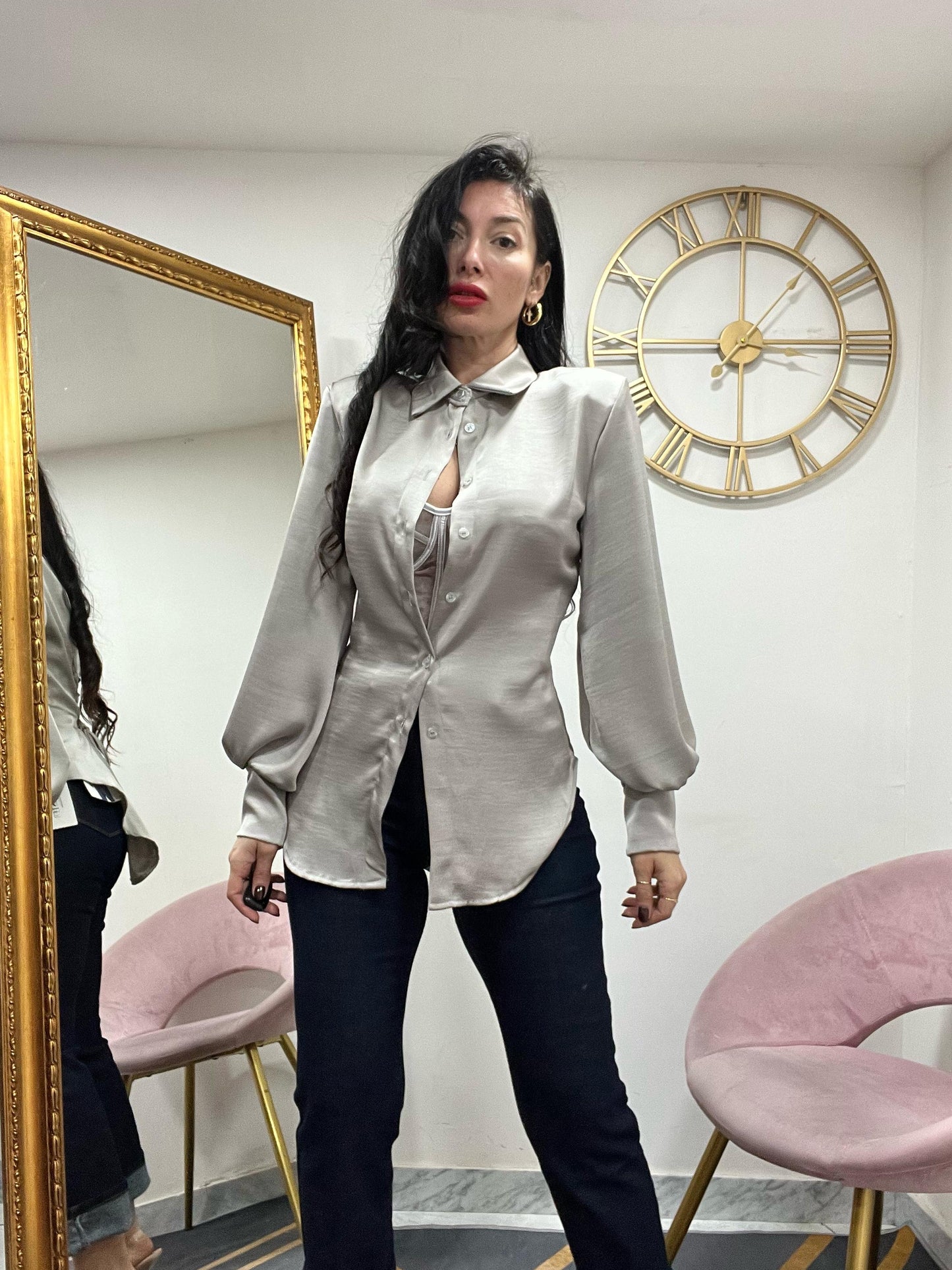 Camicia satin bustier