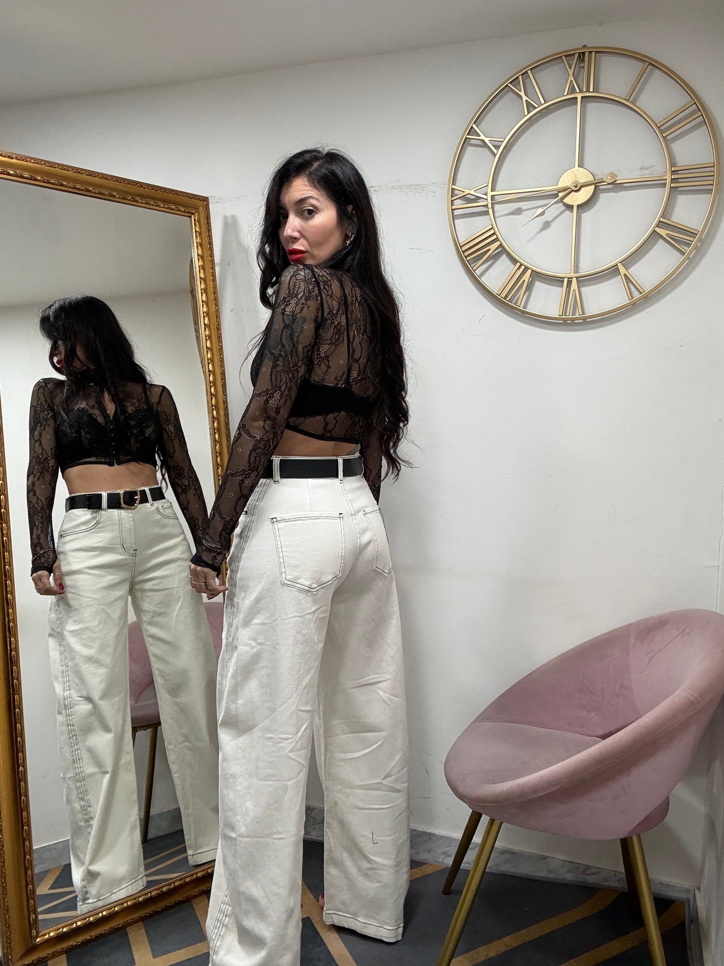 Jeans ballon bianco 630