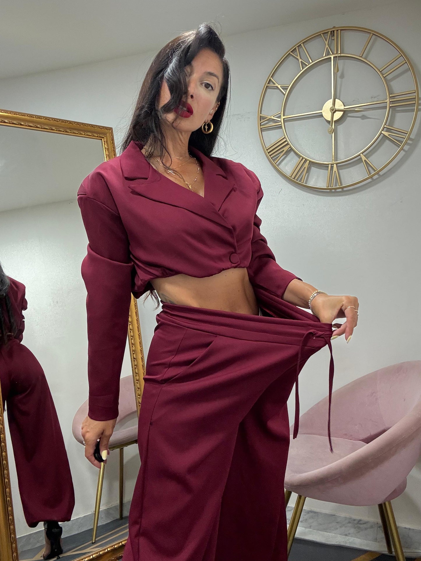 Tailleur giacca crop 595