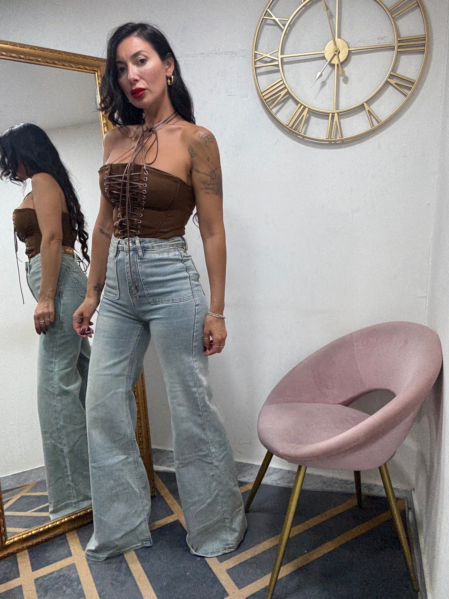 Jeans zampa over 037