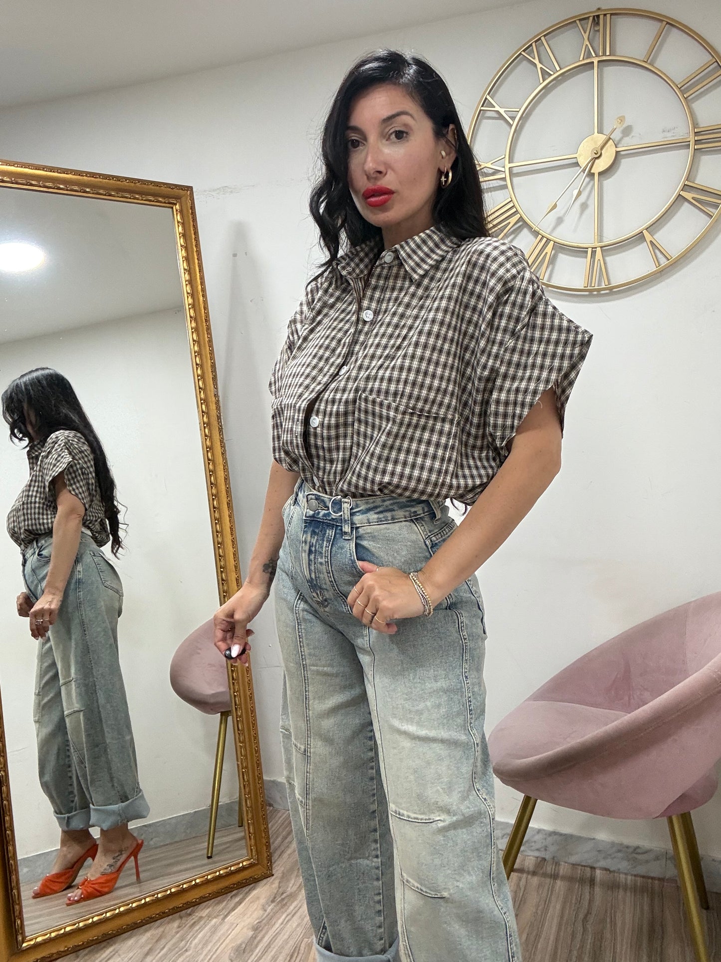 Camicia 1/2 manica quadretti 1822