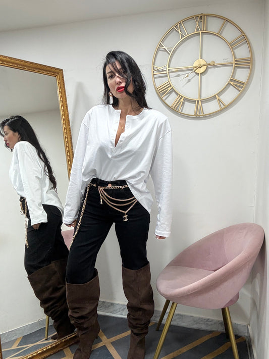 Jeans skinny cuore impunture marroni 40-7