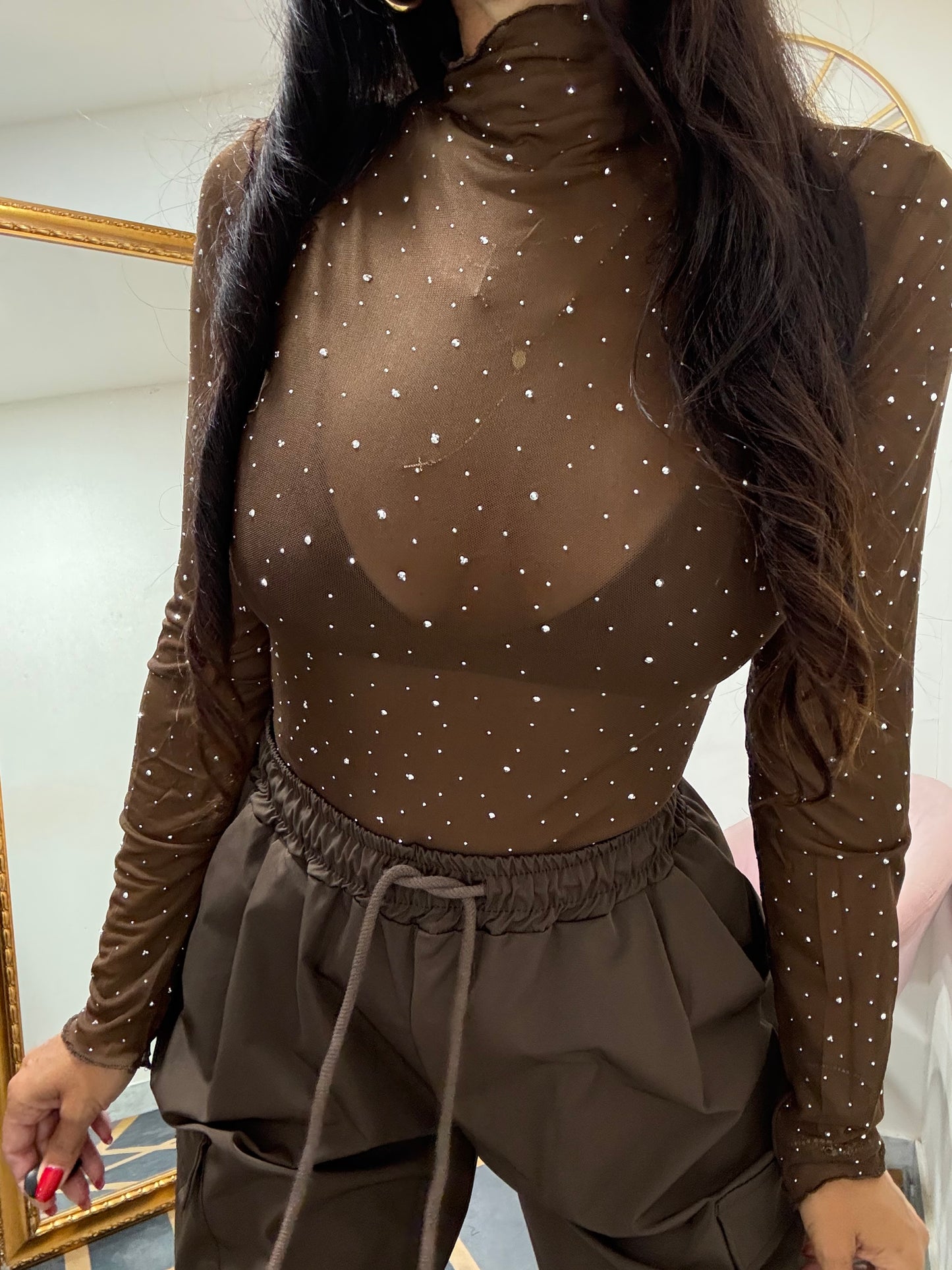 Maglia velo brillantini 122