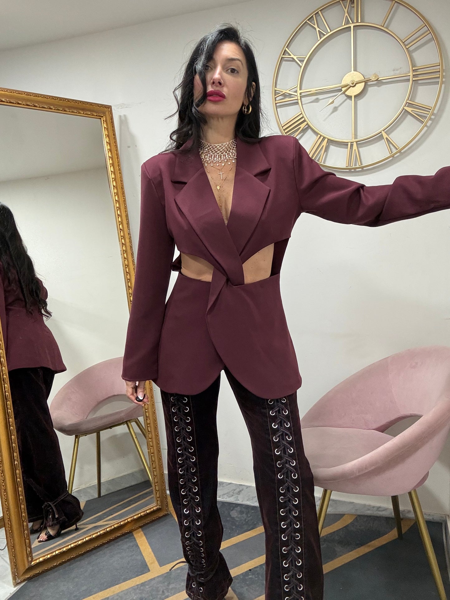 Giacca incrocio buchi 660