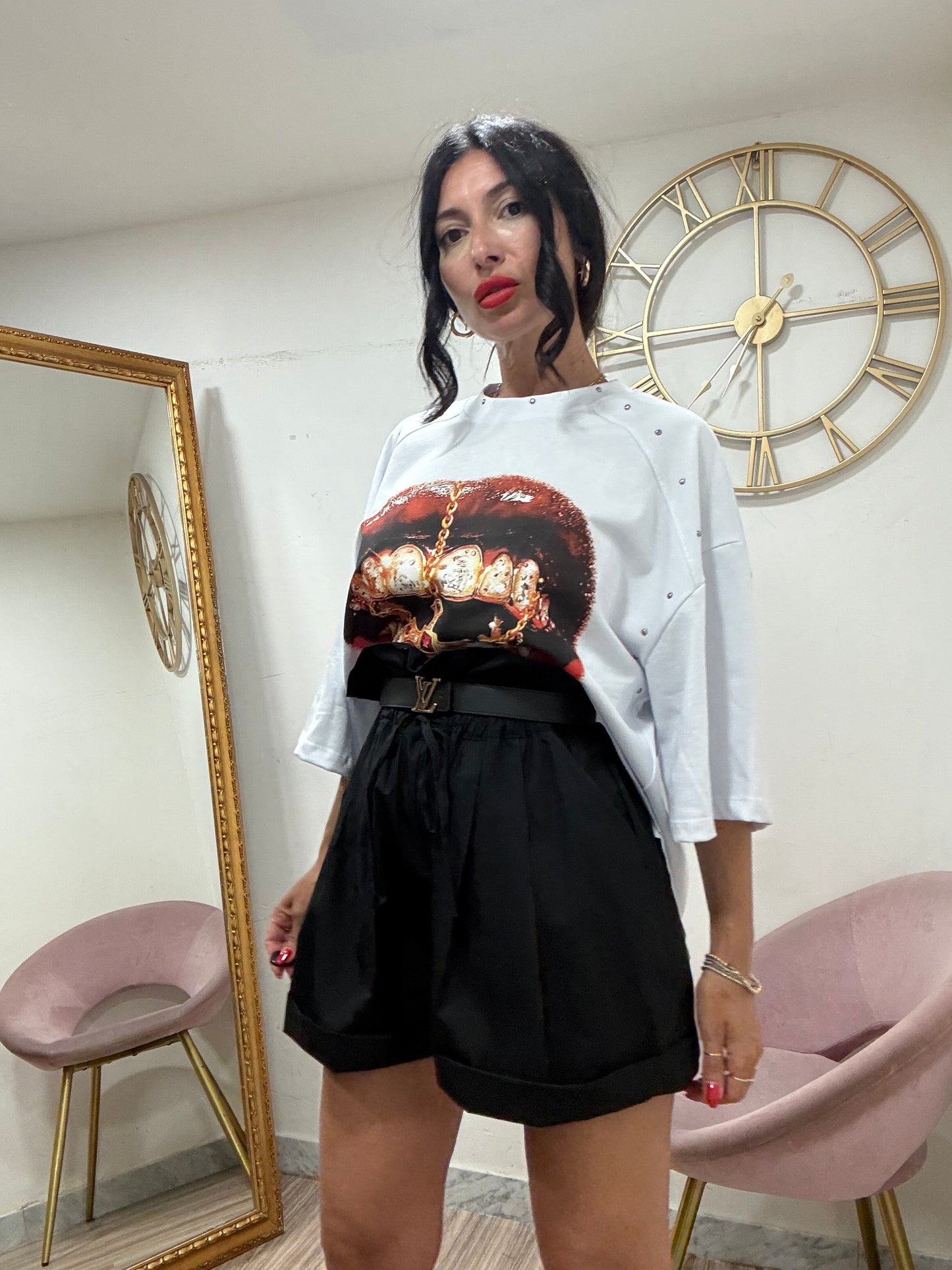 Max shirt assimmetrica borchie 41637
